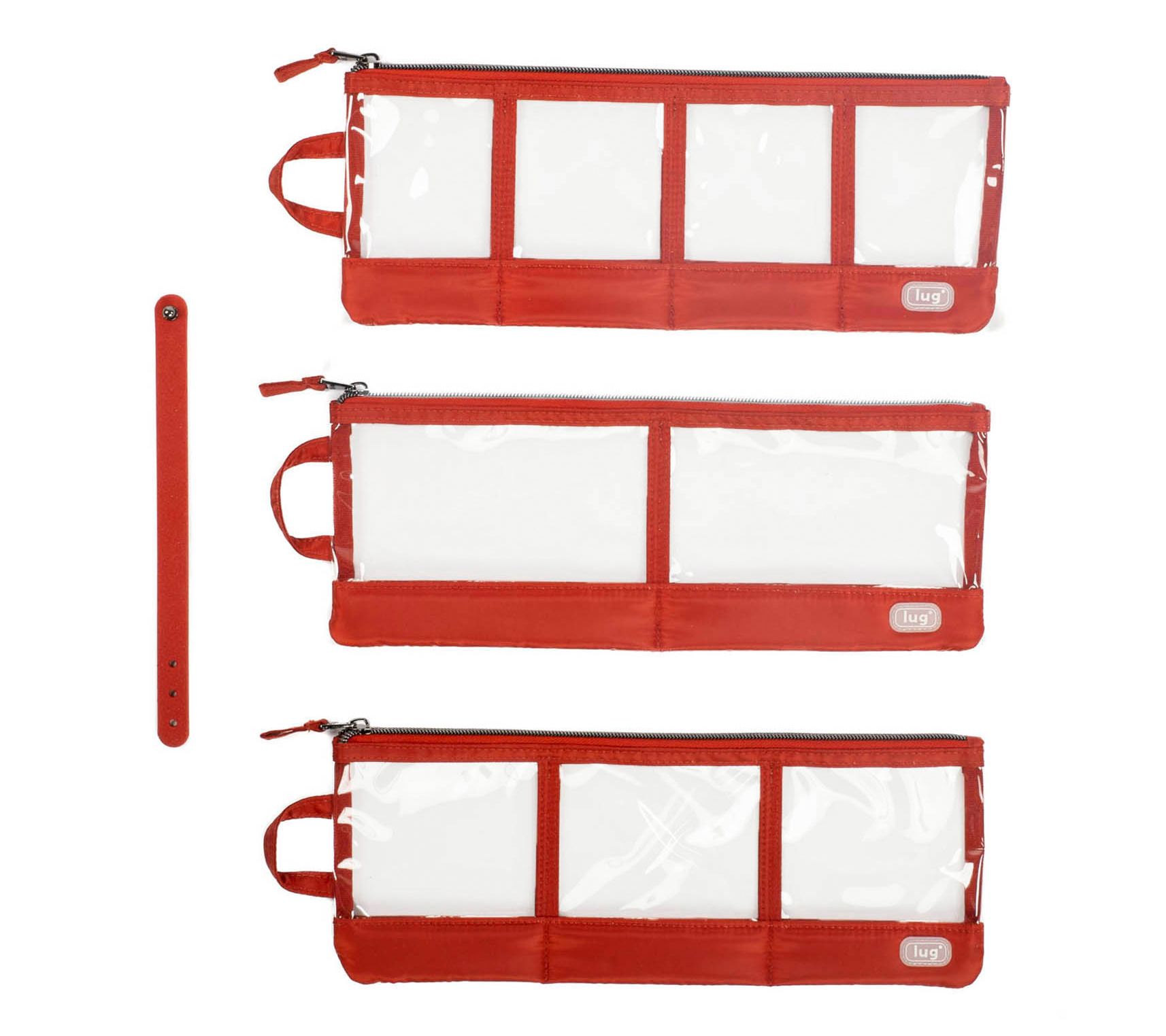 Lug Set of 3 Envelope Clearview Zip Organizers
