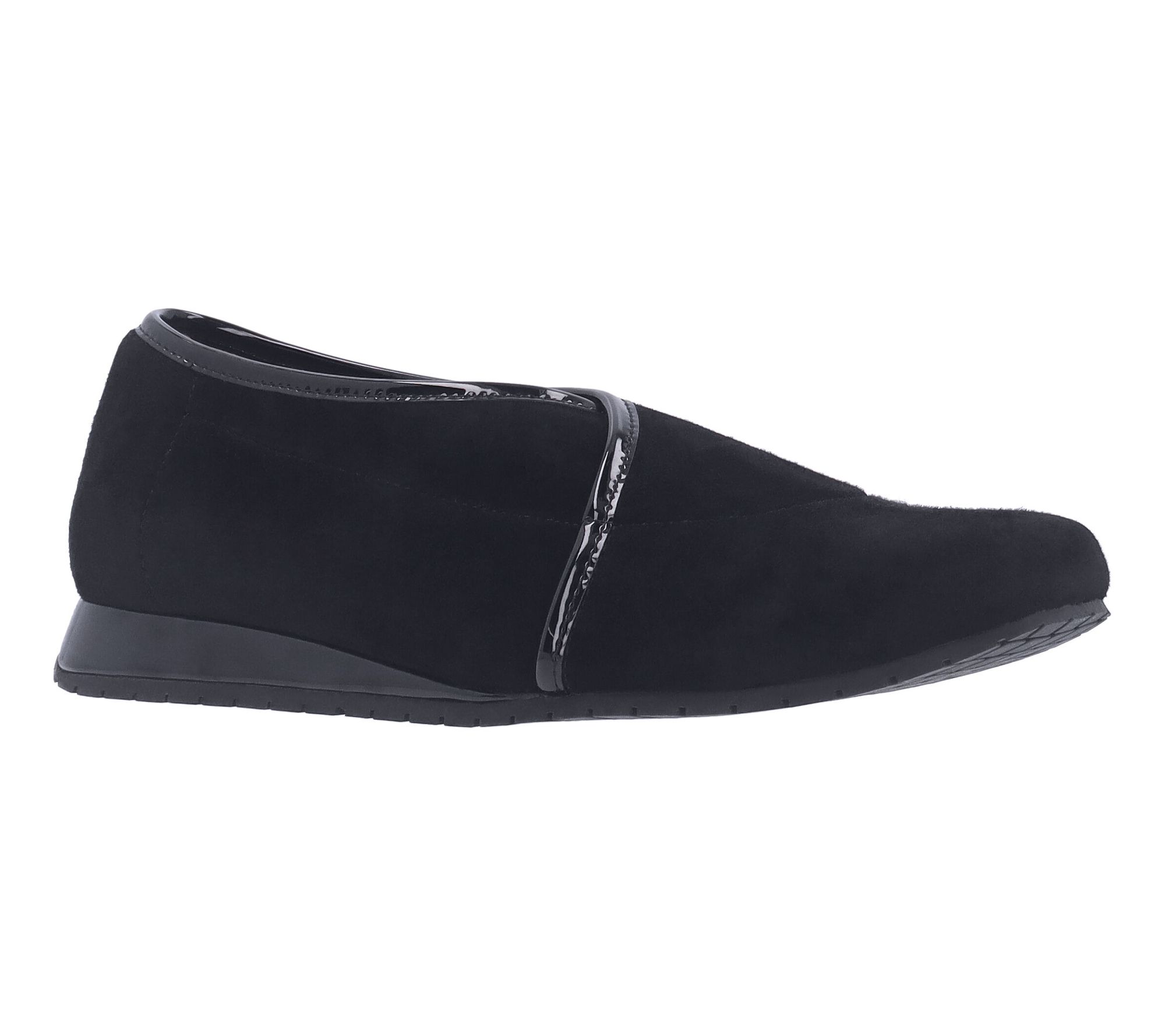 L'Amour Des Pieds Suede Slip On Wedge- Taura Su ede