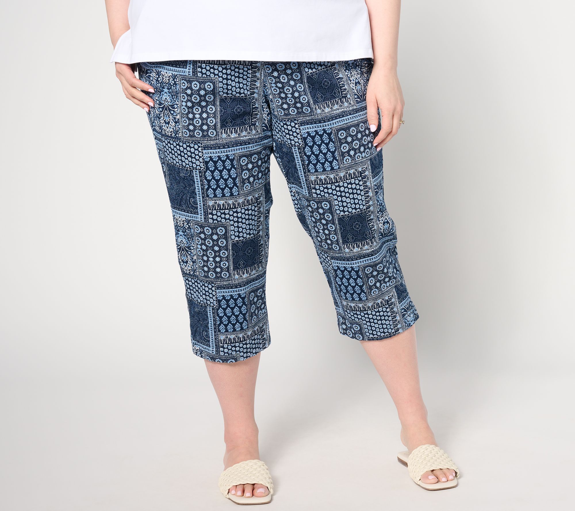 "As Is" Joan Rivers Signature Twill Petite Capri Pants
