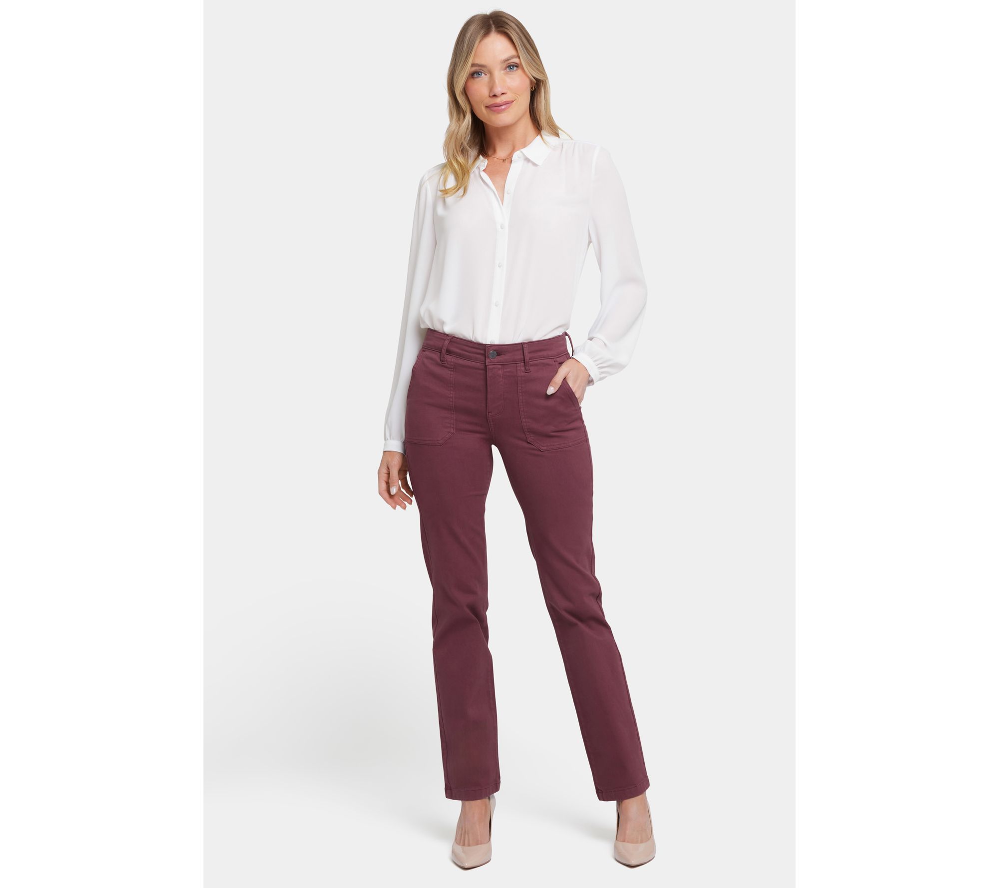 NYDJ Marilyn Straight Jeans with Utility Pockets