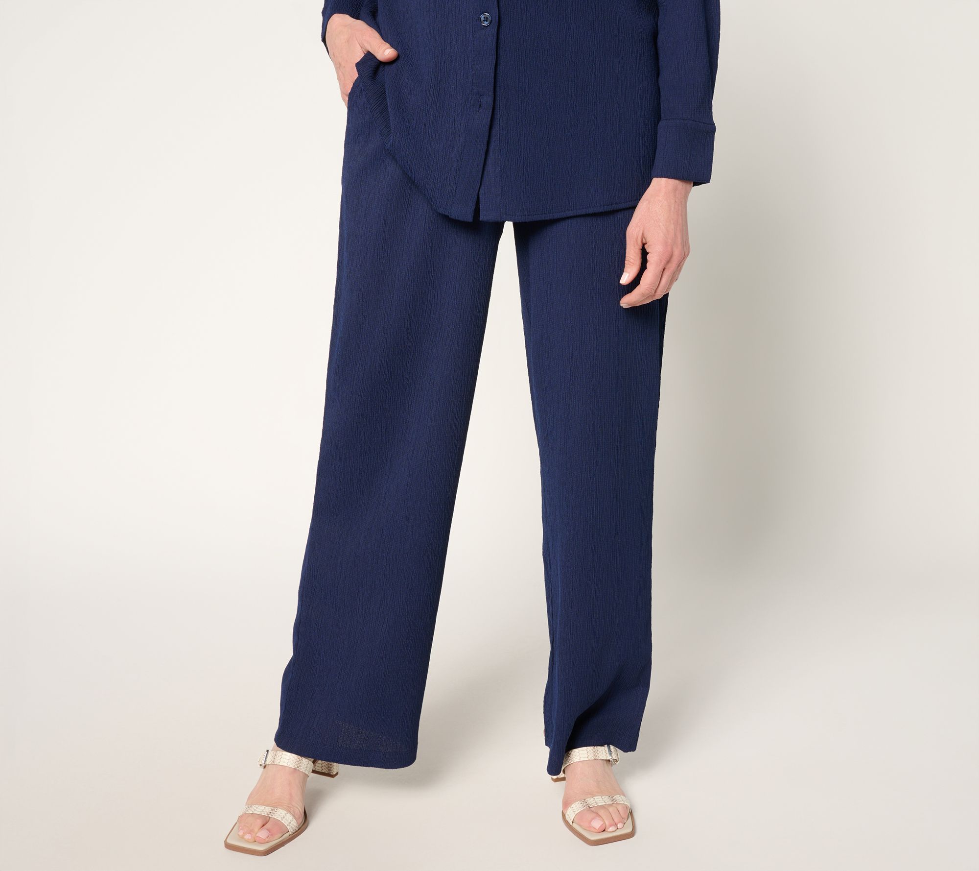 Brandis Dress Out Loud Pet Caribbean Crinkle Wide Leg Pants