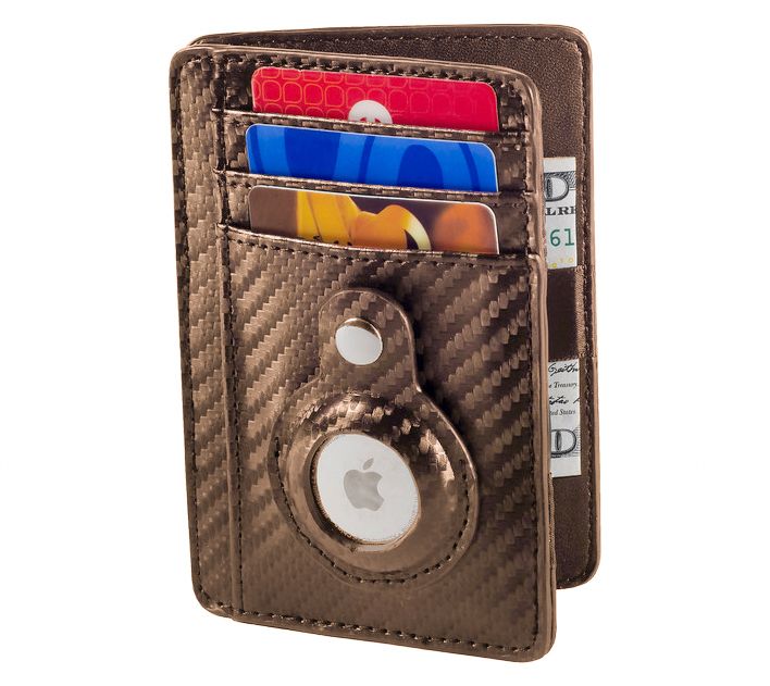 MysticMagic RFID Blocking Wallet with AirTag Holder