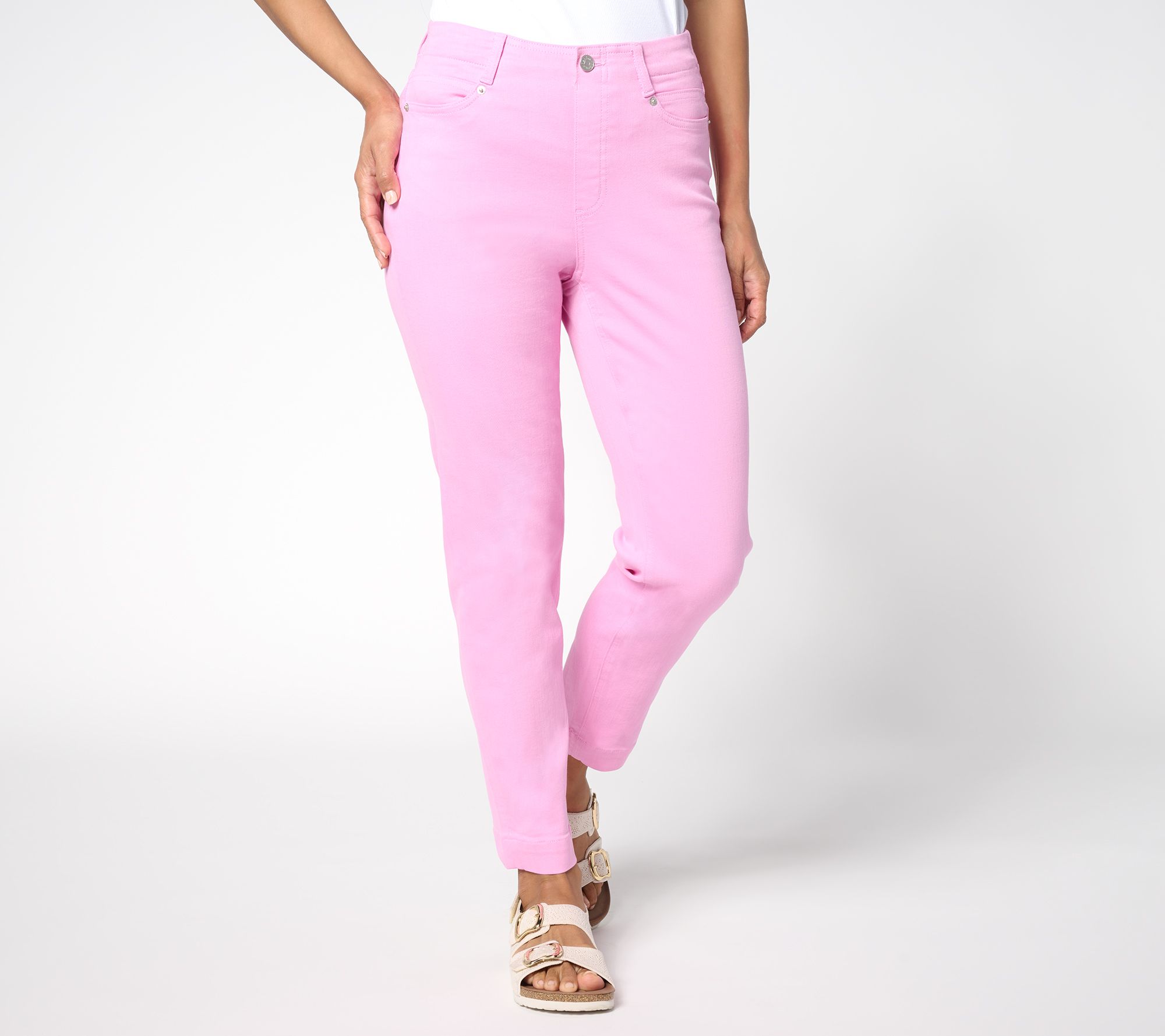 Denim & Co. Petite Color Easy Stretch Continuous Waist Jean