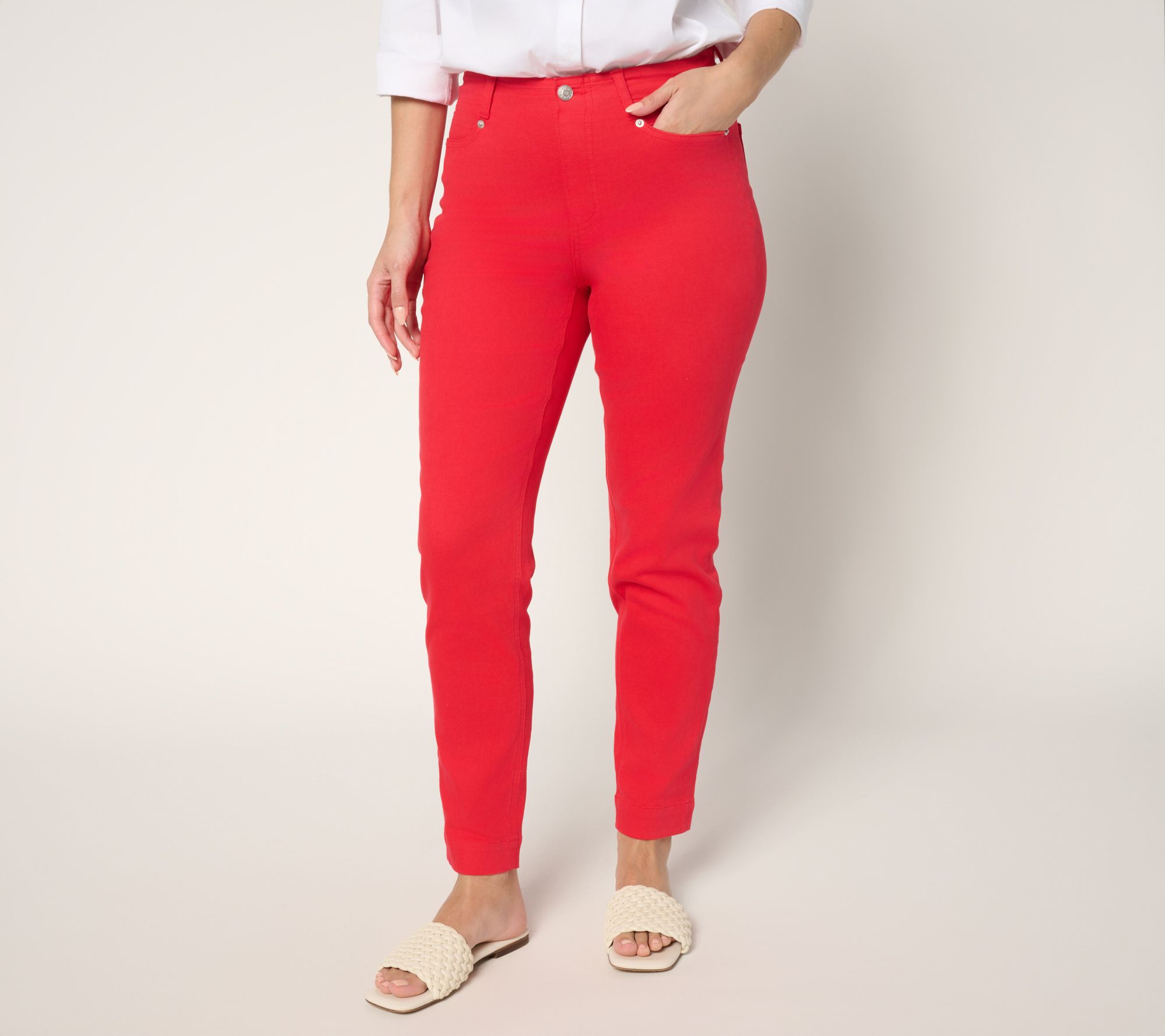 Denim & Co. Petite Color Easy Stretch Continuous Waist Jean