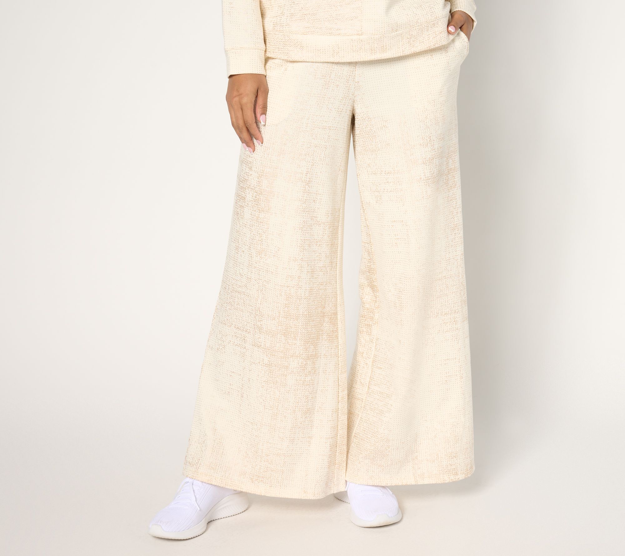 "As Is" Peace Love World Petite French Terry Pull On Monica Pant