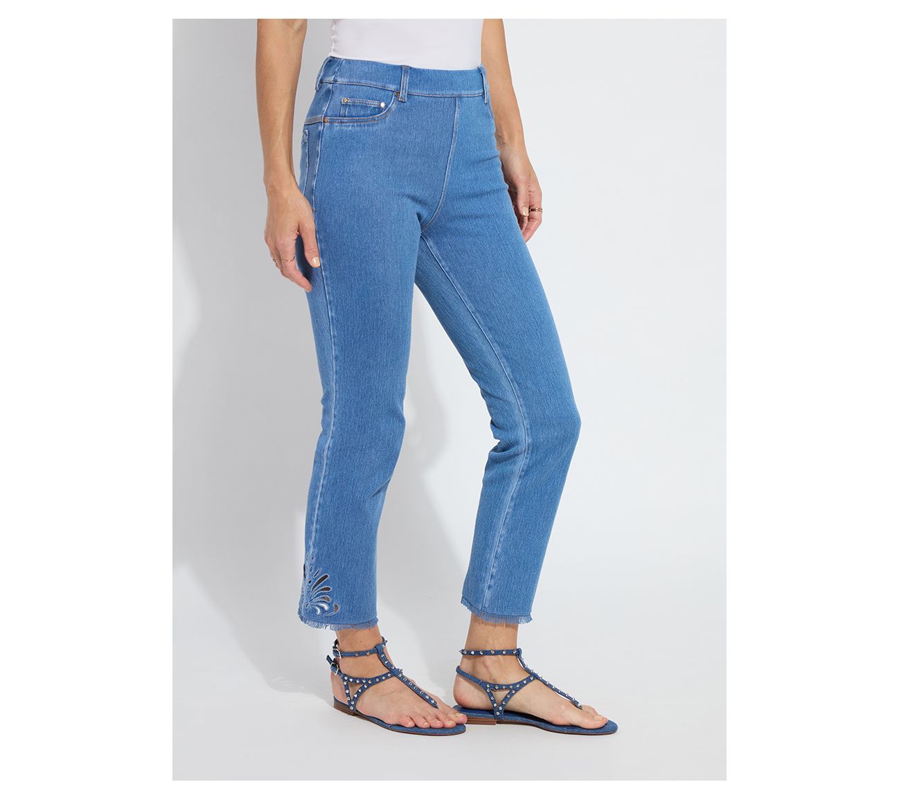 Lysse New York Yori Eyelet Straight Leg Crop