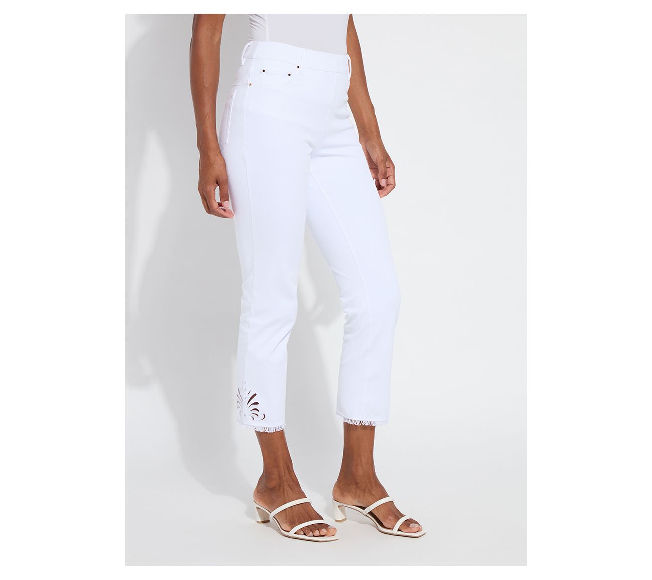 Lysse New York Yori Eyelet Straight Leg Crop