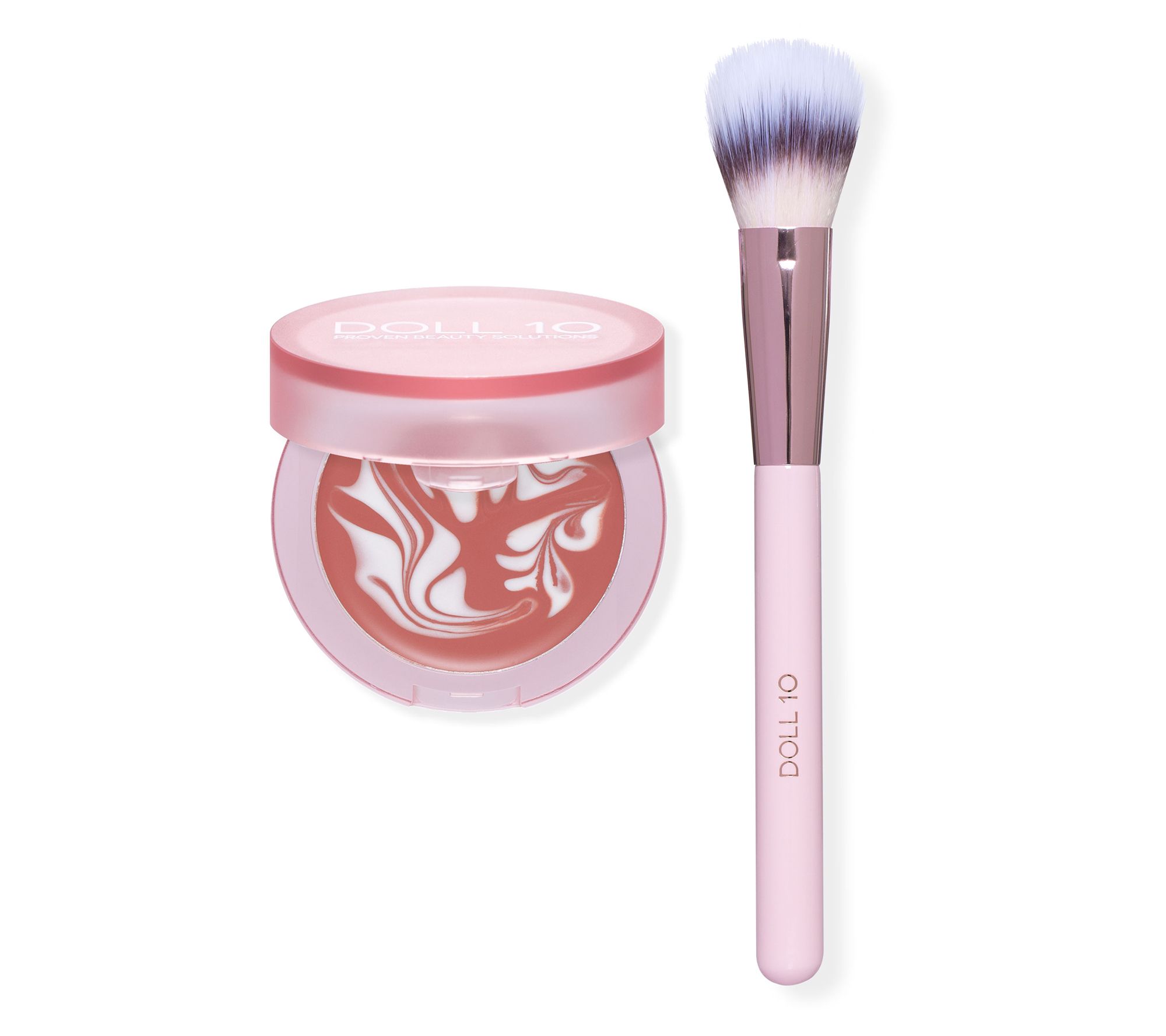 Doll 10 Serum Swirl Cream to Powder Blush with Brush