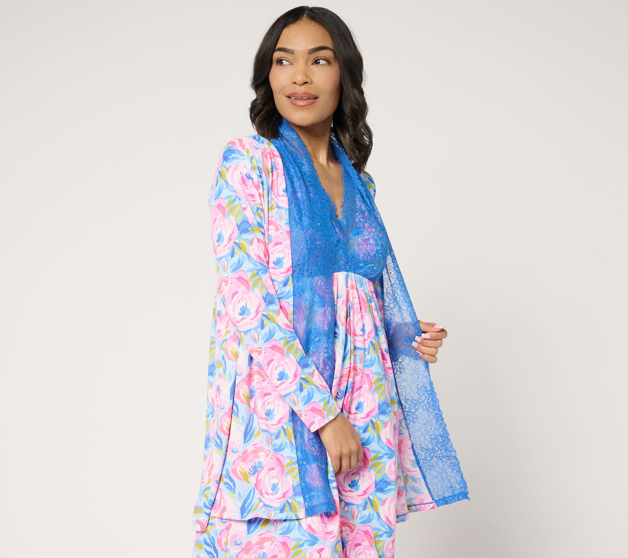 "As Is" Breezies Lounge Lace Wrap