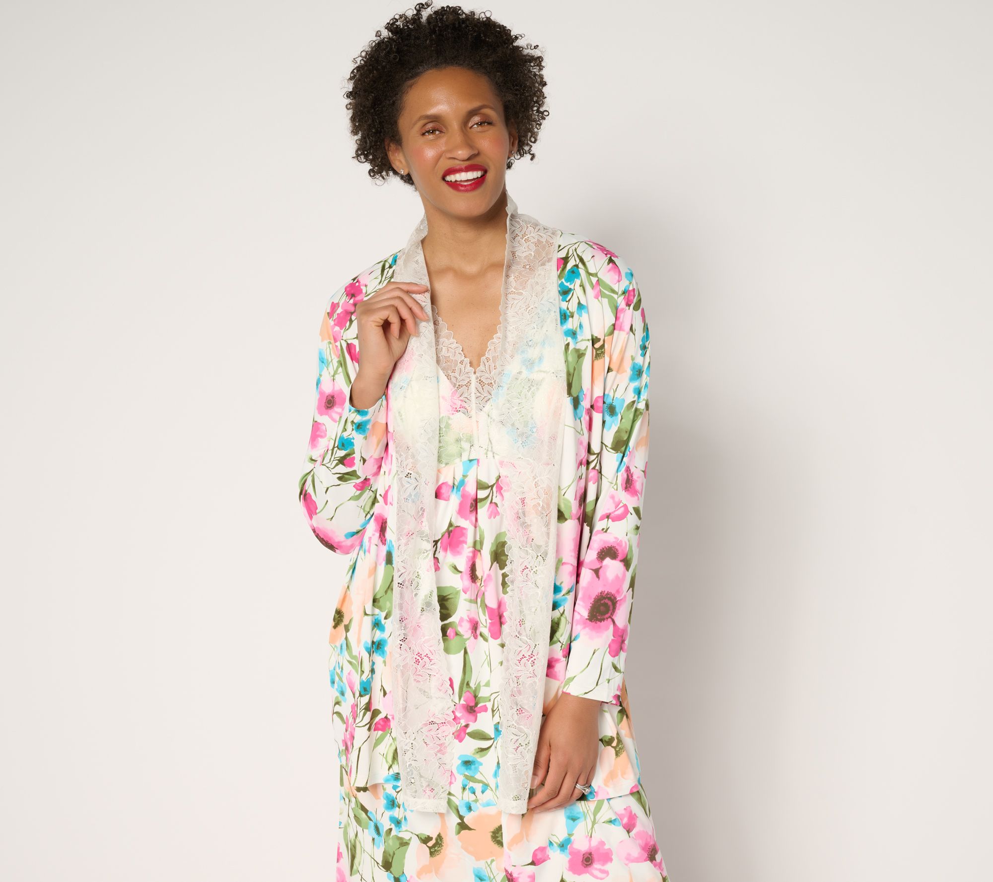 "As Is" Breezies Lounge Lace Wrap