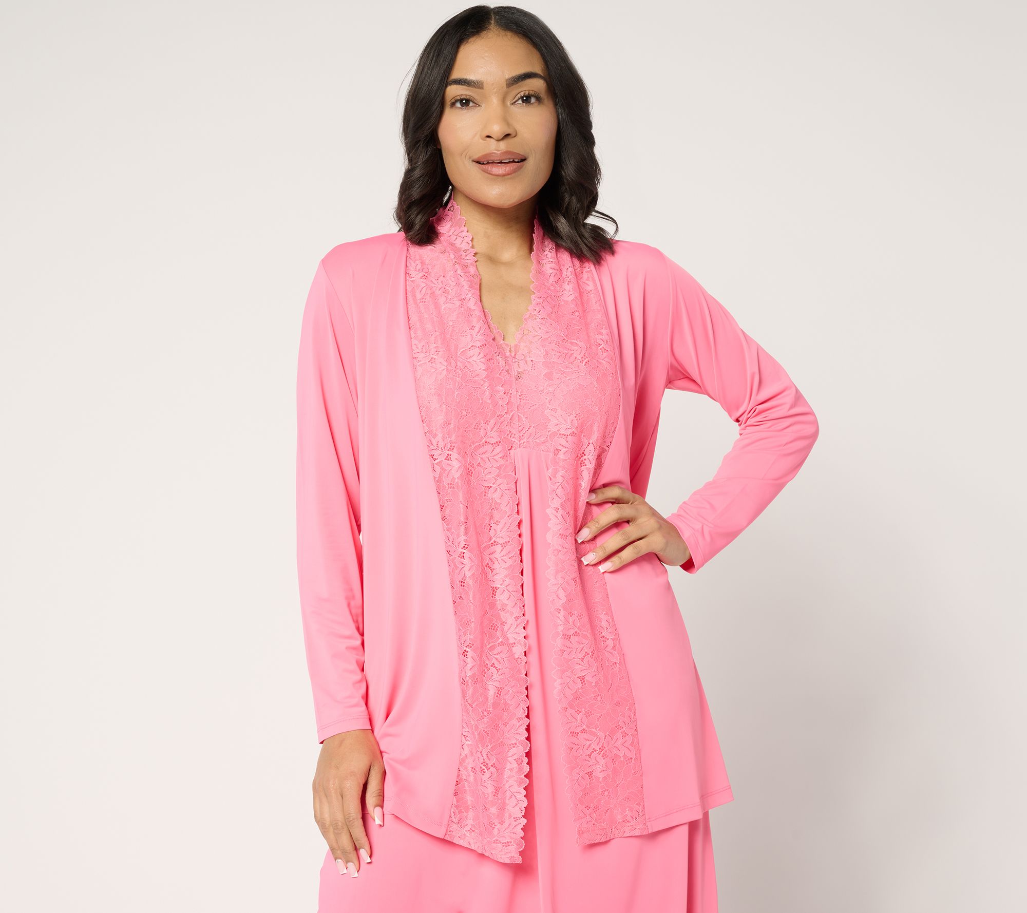 "As Is" Breezies Lounge Lace Wrap