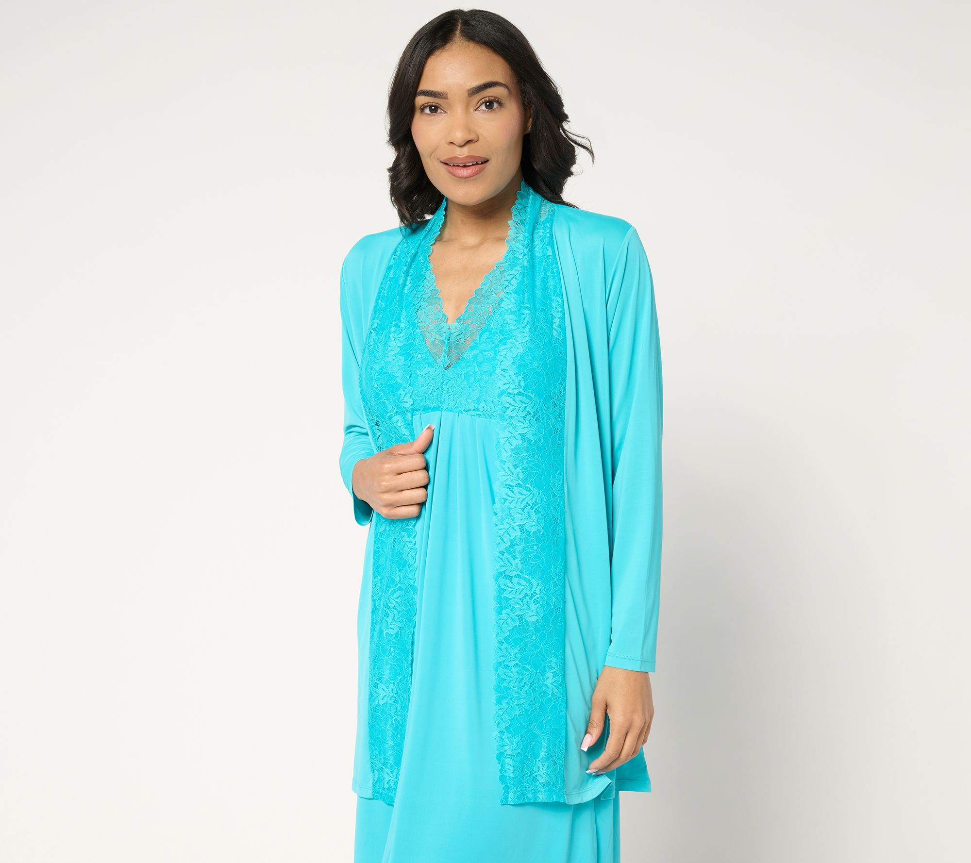 "As Is" Breezies Lounge Lace Wrap