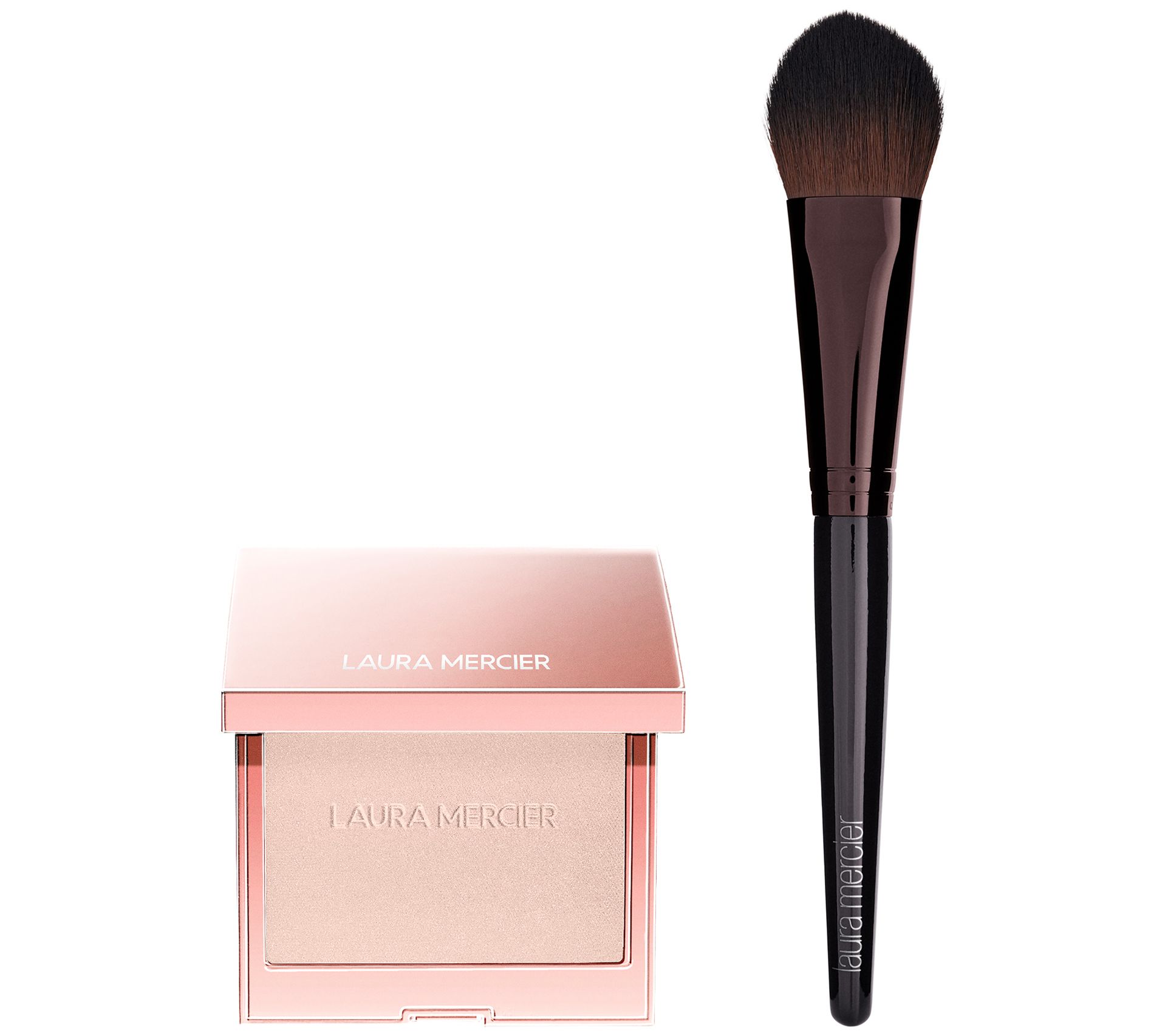 Laura Mercier Rose Glow Highlighting Powder + Brush