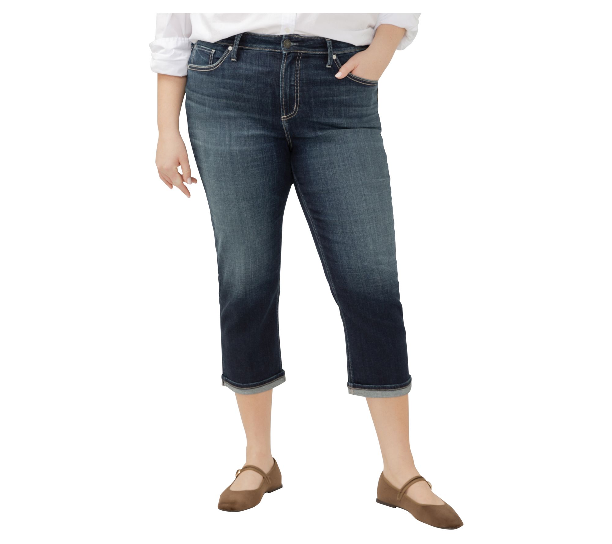 Silver Jeans Co. Plus Avery High Rise Capri _CVS438