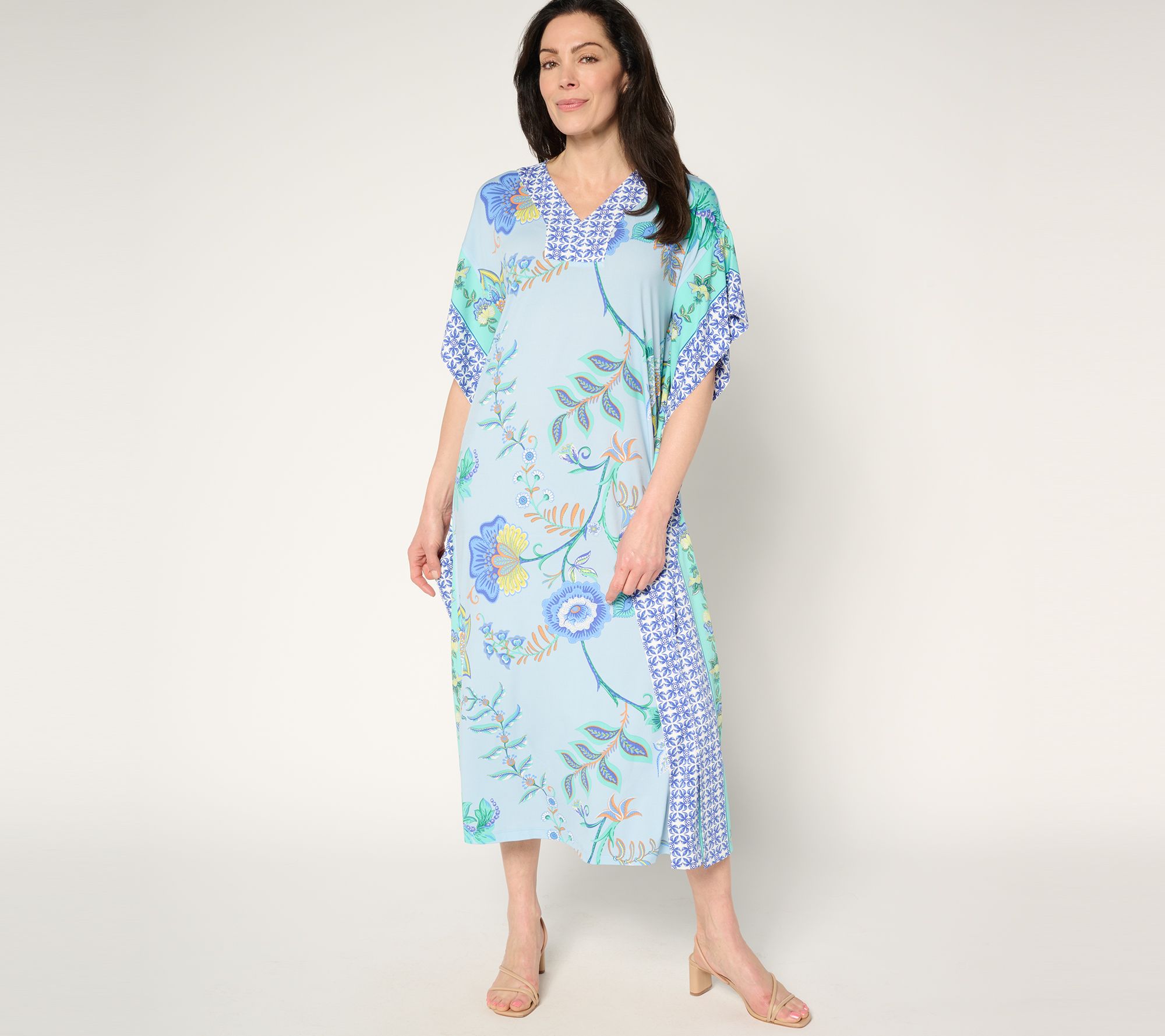 "As Is" Joan Rivers Petite Luxe Knit Caftan