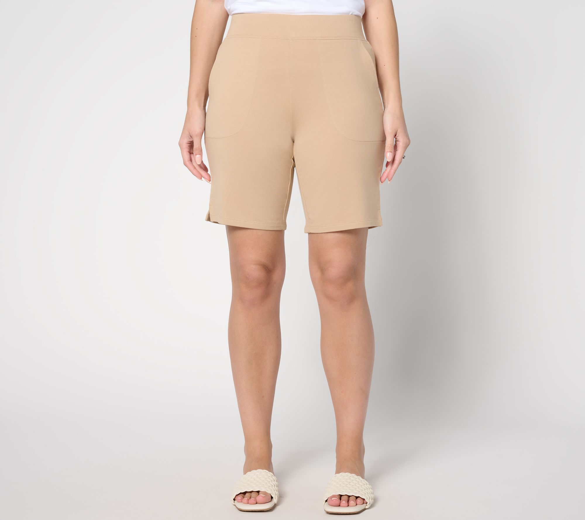 "As Is" Denim & Co. EasyWear French Terry Regular Short