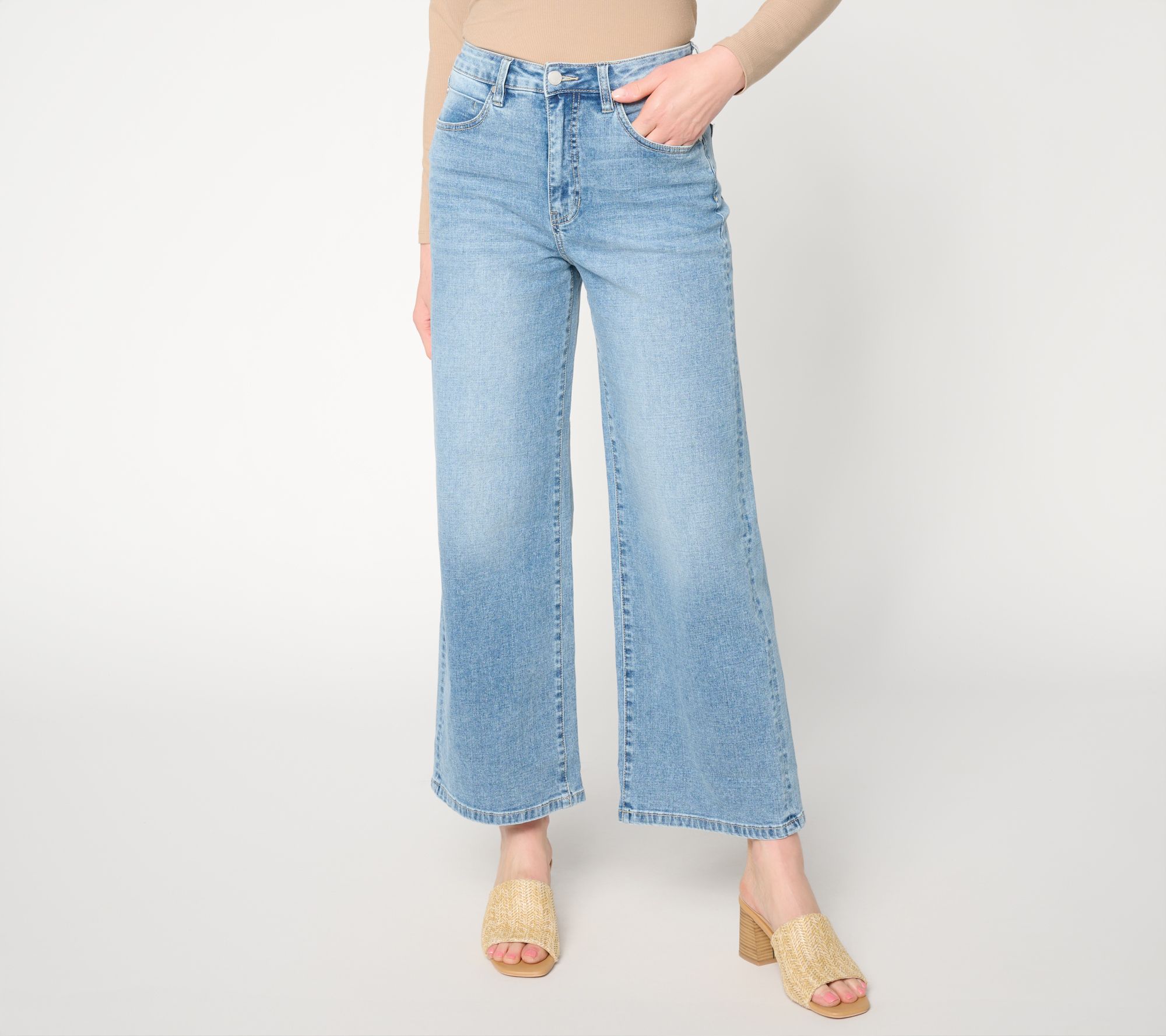 Liverpool Los Angeles Wide Leg Hi-Rise Jeans - Maine Medium