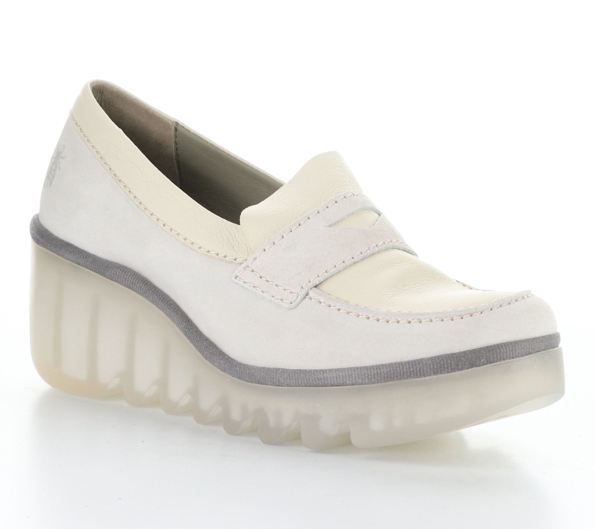 Fly London Suede/Mousse Wedge Loafers