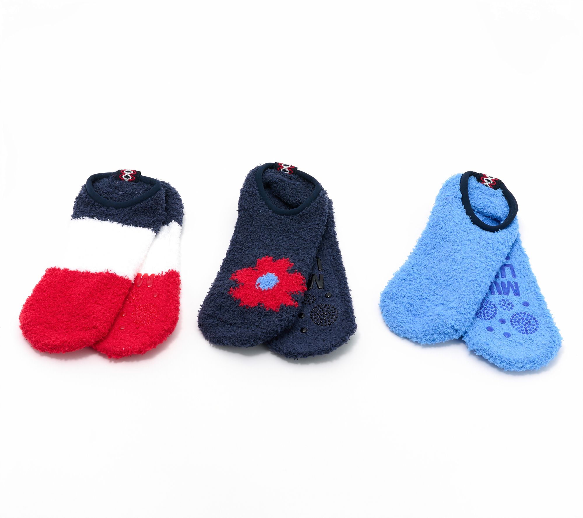 MUK LUKS Set of 3 Cozy Shea Butter Infused Travel Footsies