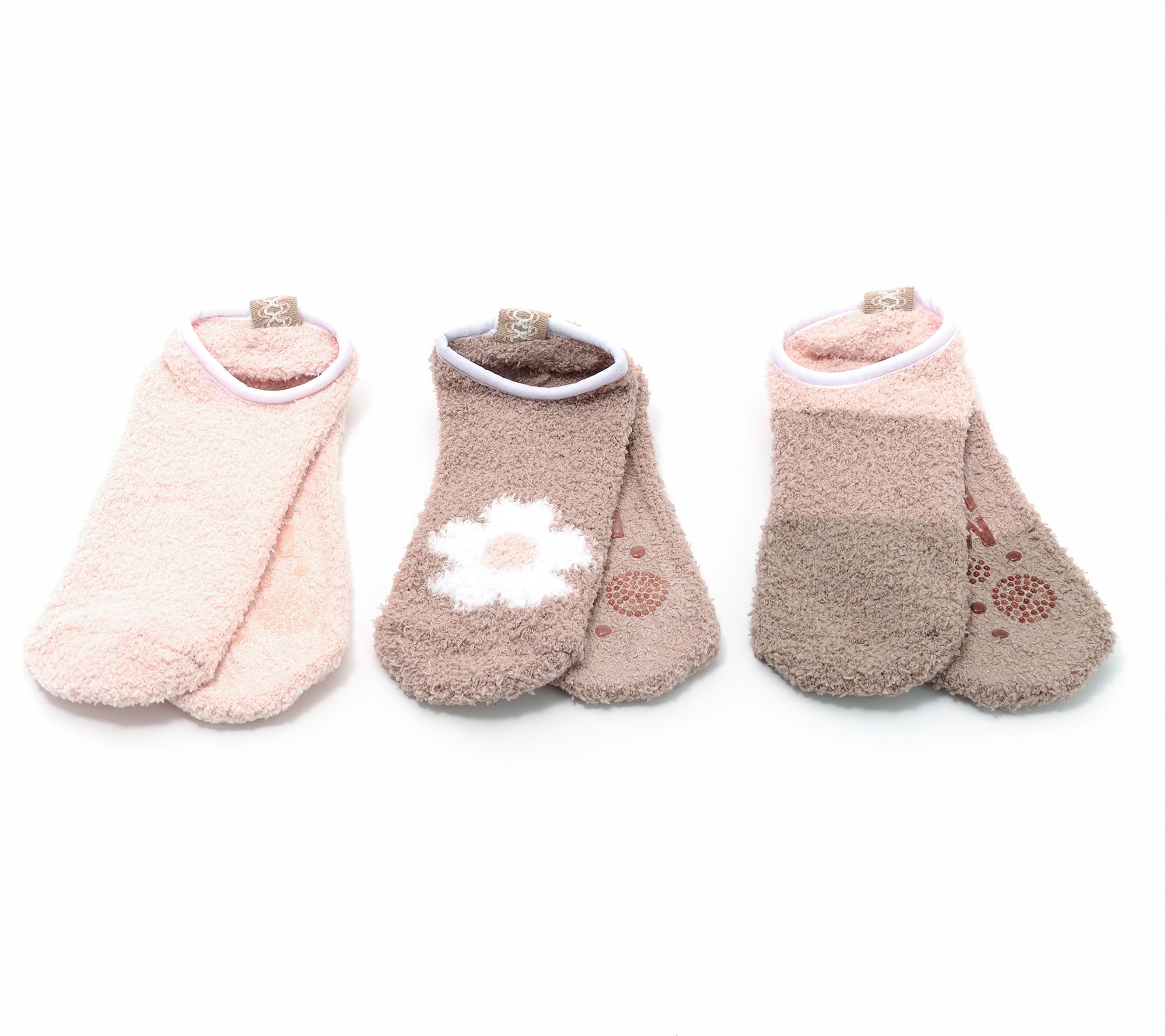 MUK LUKS Set of 3 Cozy Shea Butter Infused Travel Footsies