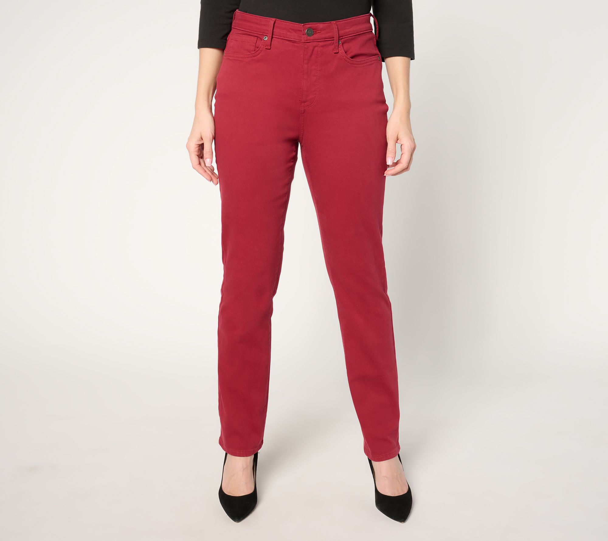 As Is NYDJ Sheri Slim High Rise Fashion Jean Wild Currant