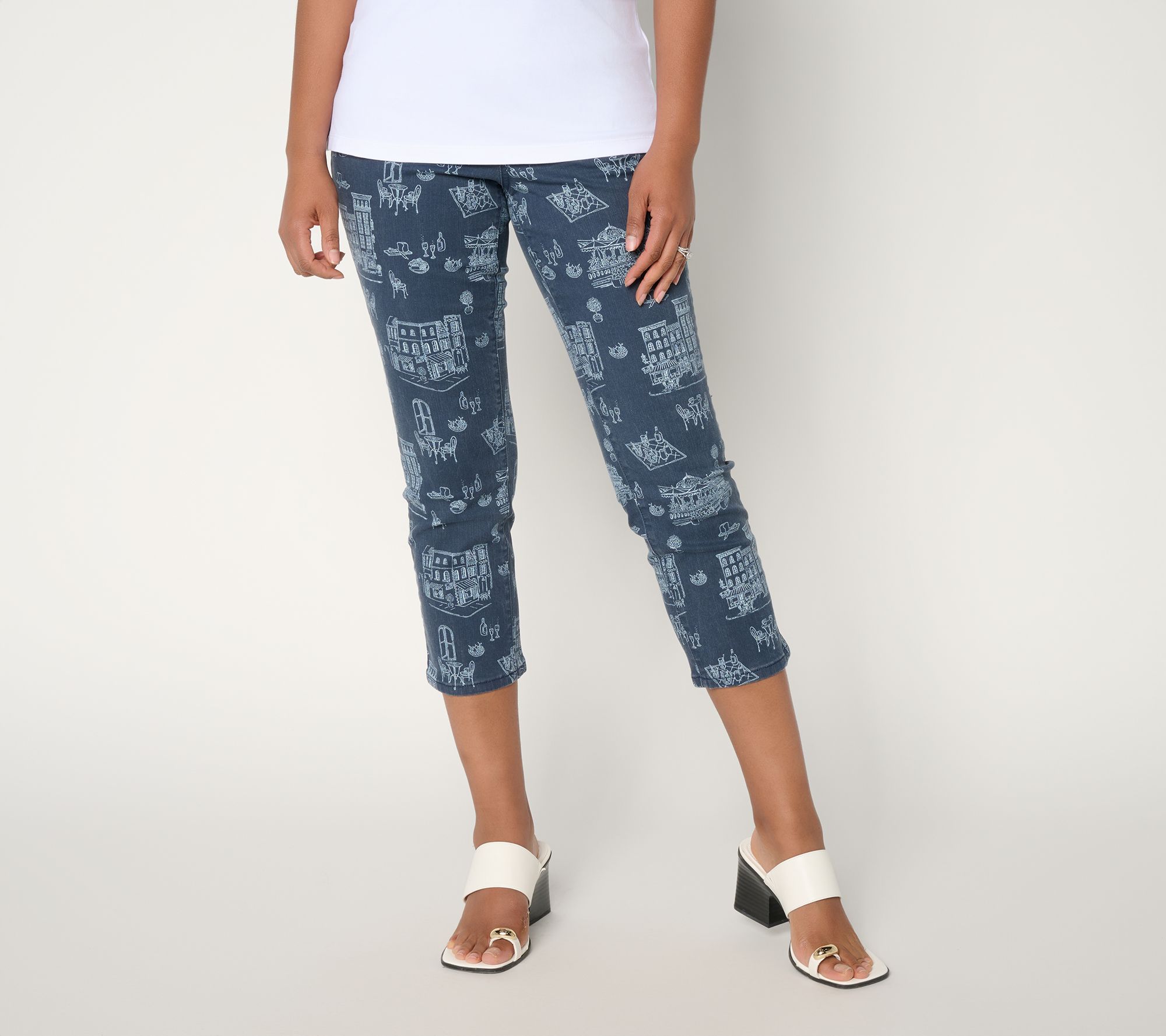 Belle by Kim Gravel Petite TripleLuxe Twill TresChic Cropped Jean