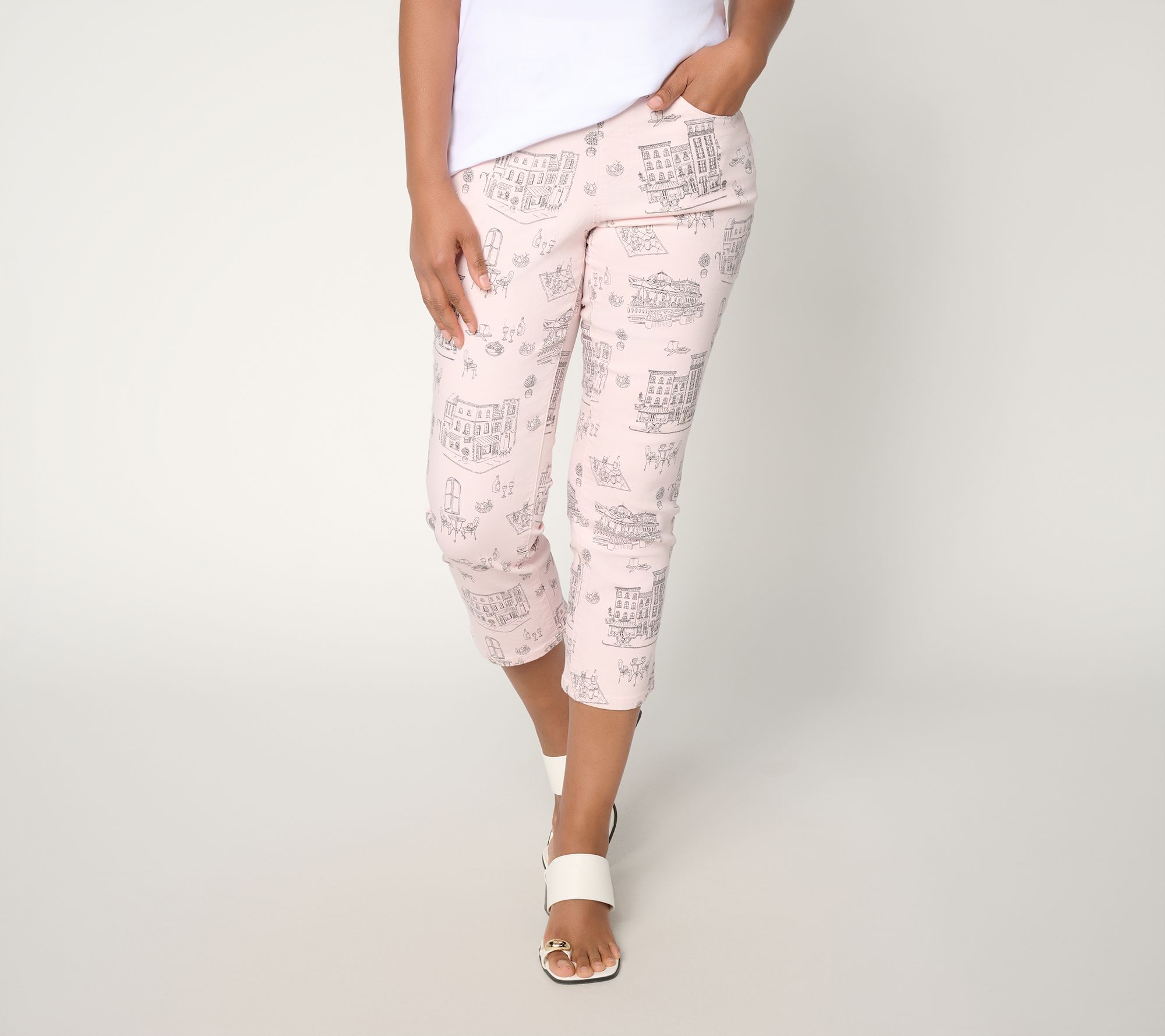 Belle by Kim Gravel Petite TripleLuxe Twill TresChic Cropped Jean