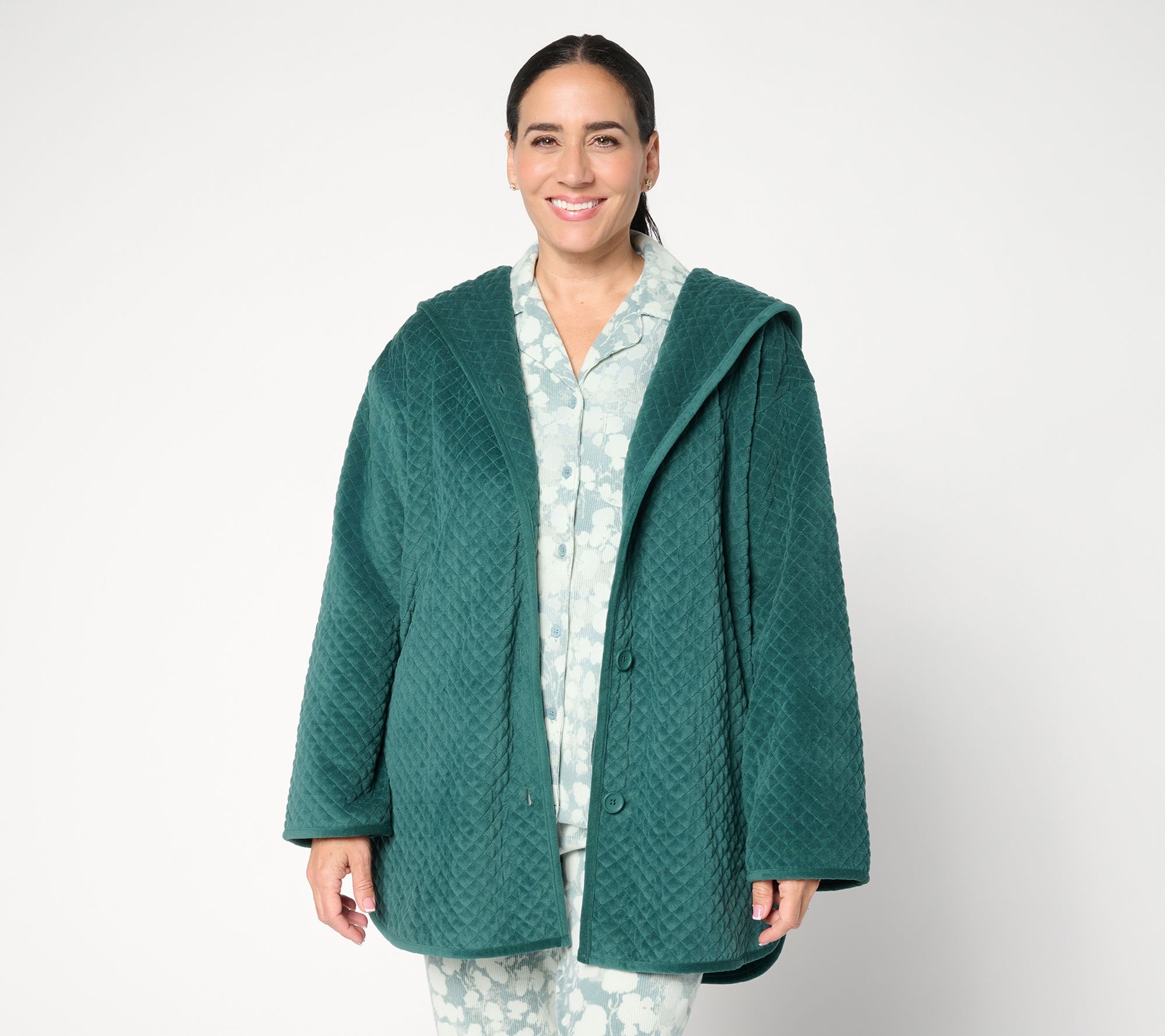 "As Is" Berkshire Homewear Quilted Baby Fleece Cardigan