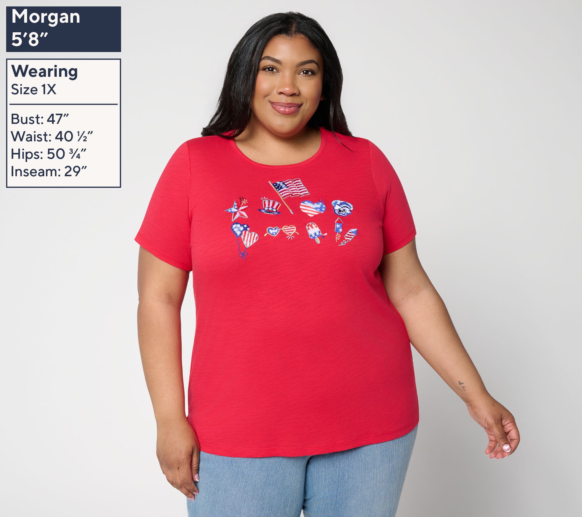 Hella 新品 sheer volume tops Quacker Factory Summer Daze Short Sleeve Top - QVC.com
