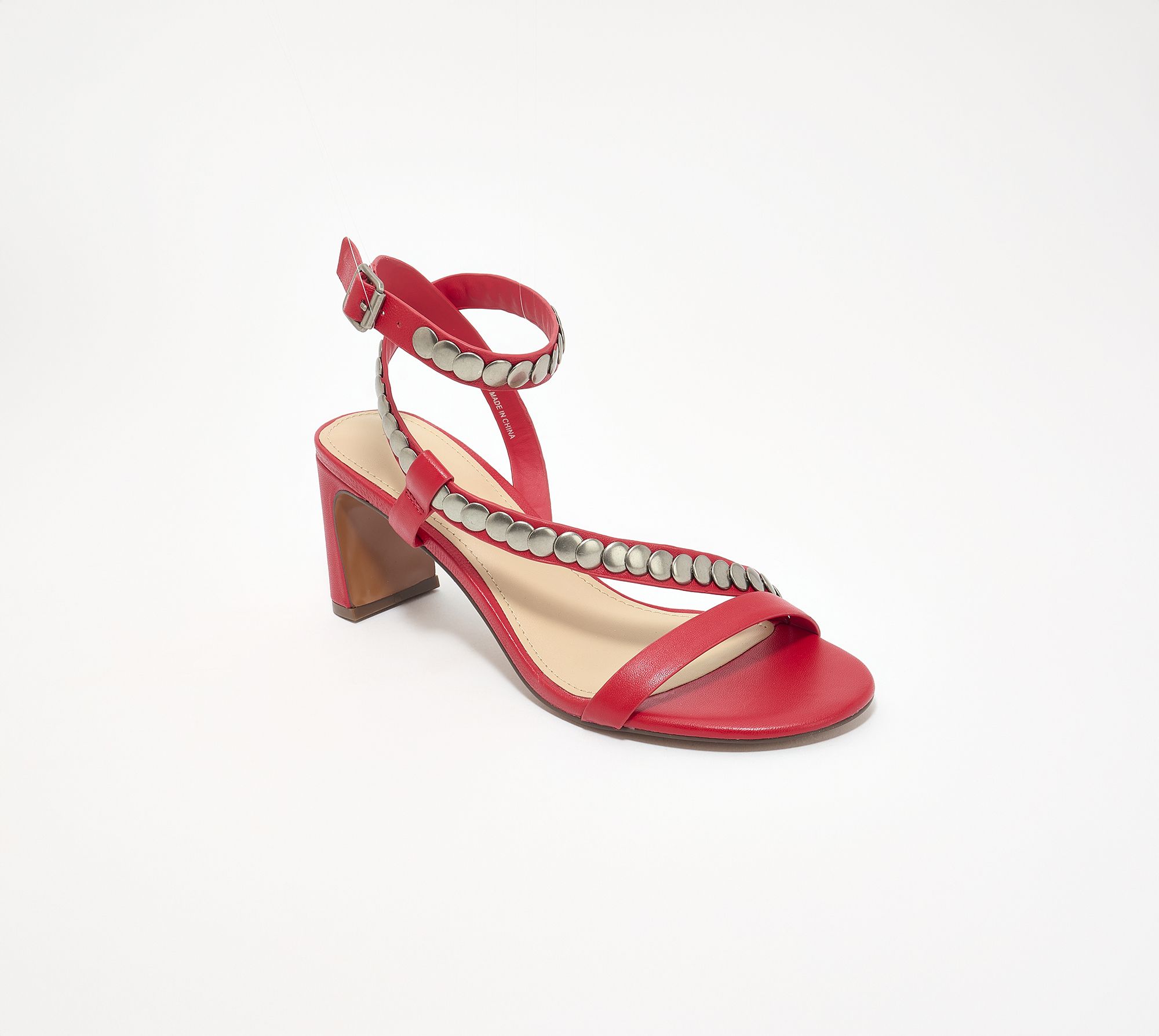  Rebecca Minkoff Studded Suede Heeled Sandals - Catalina