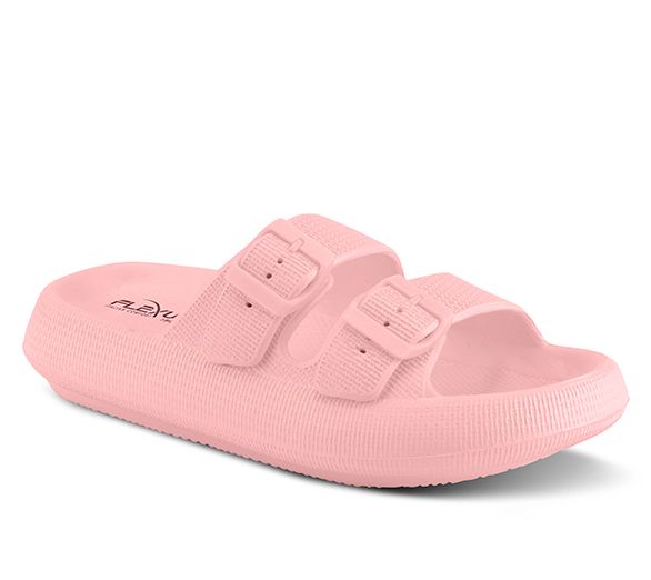 Flexus by Spring Step Two-Strap Slide Sandals - Bubbles