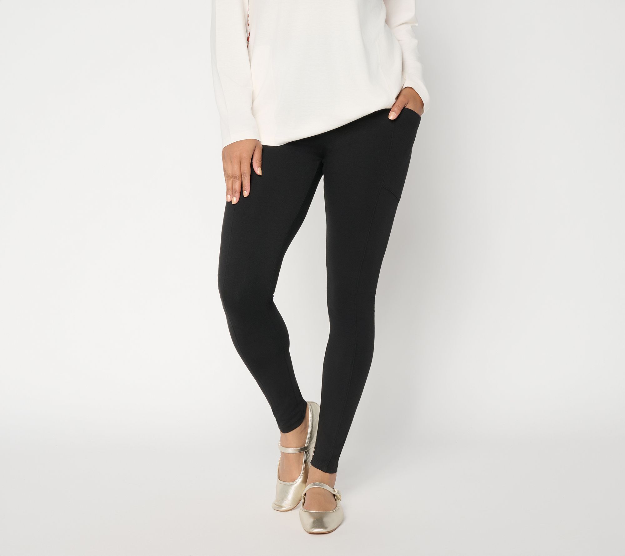 LOGO Layers by Lori Goldstein Tall Full Length Pocket Legging
