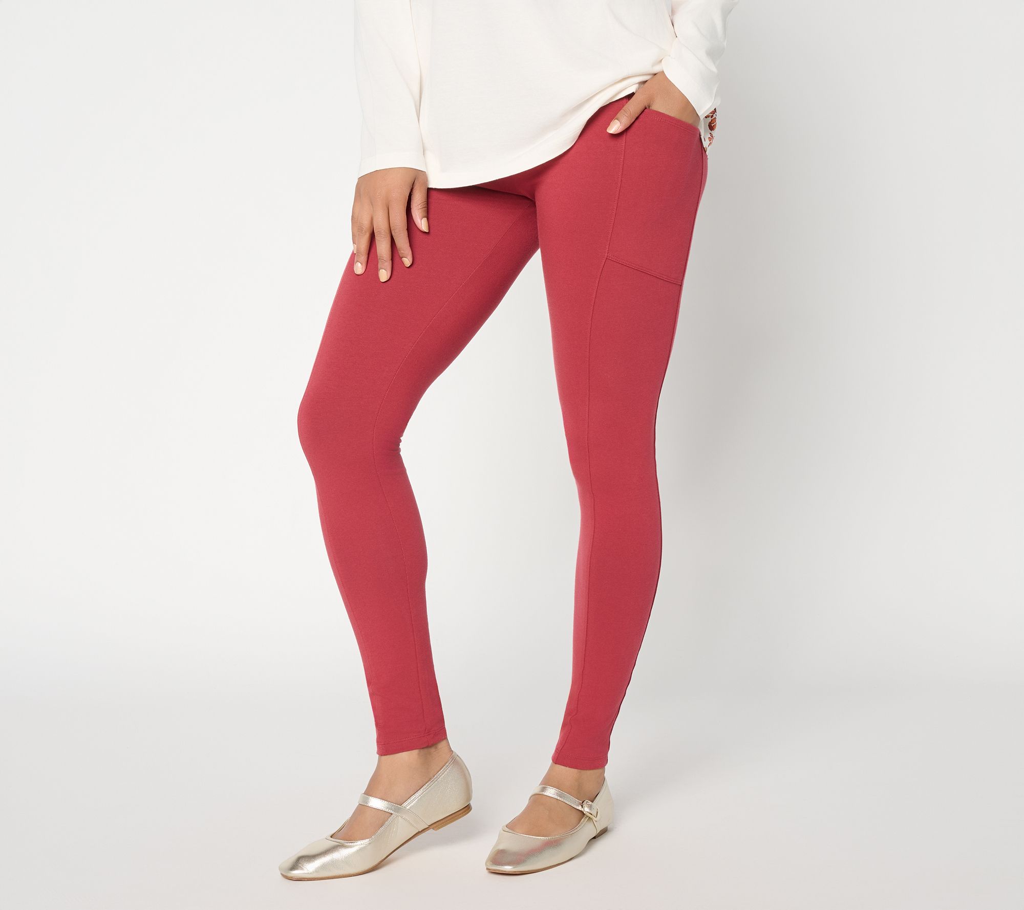 LOGO Layers by Lori Goldstein Tall Full Length Pocket Legging