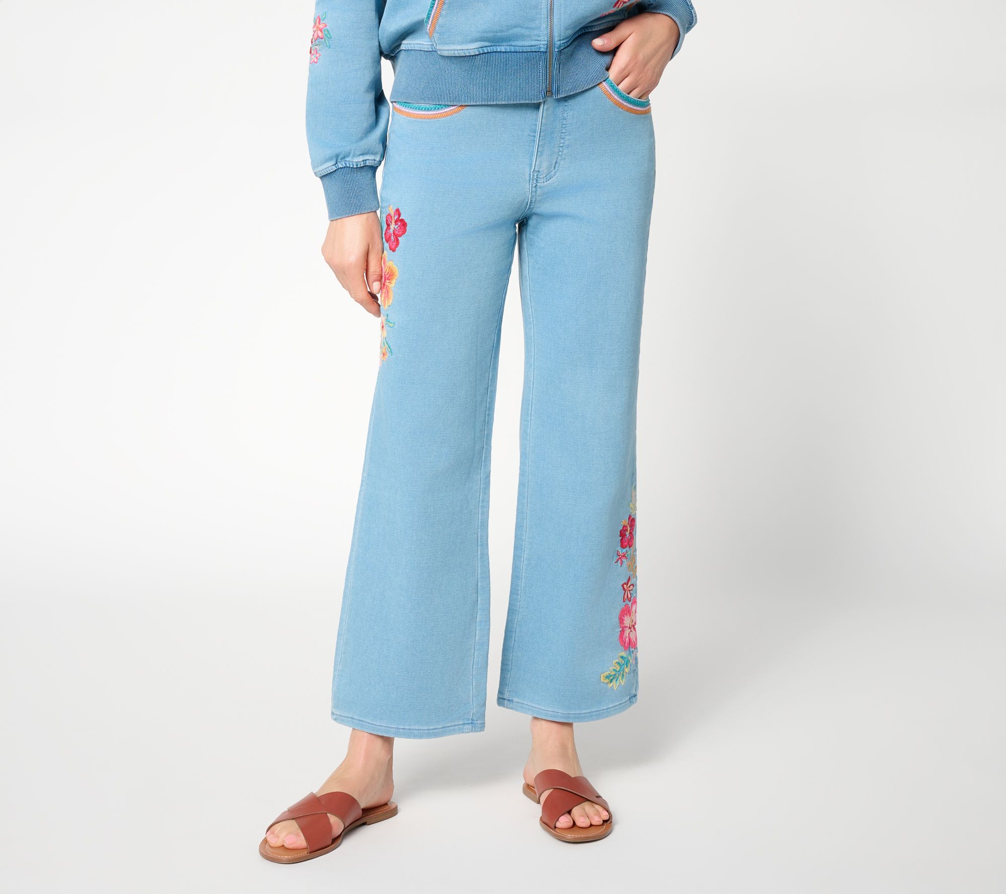 Driftwood Jeans Martha Crop Knit Denim Jeans