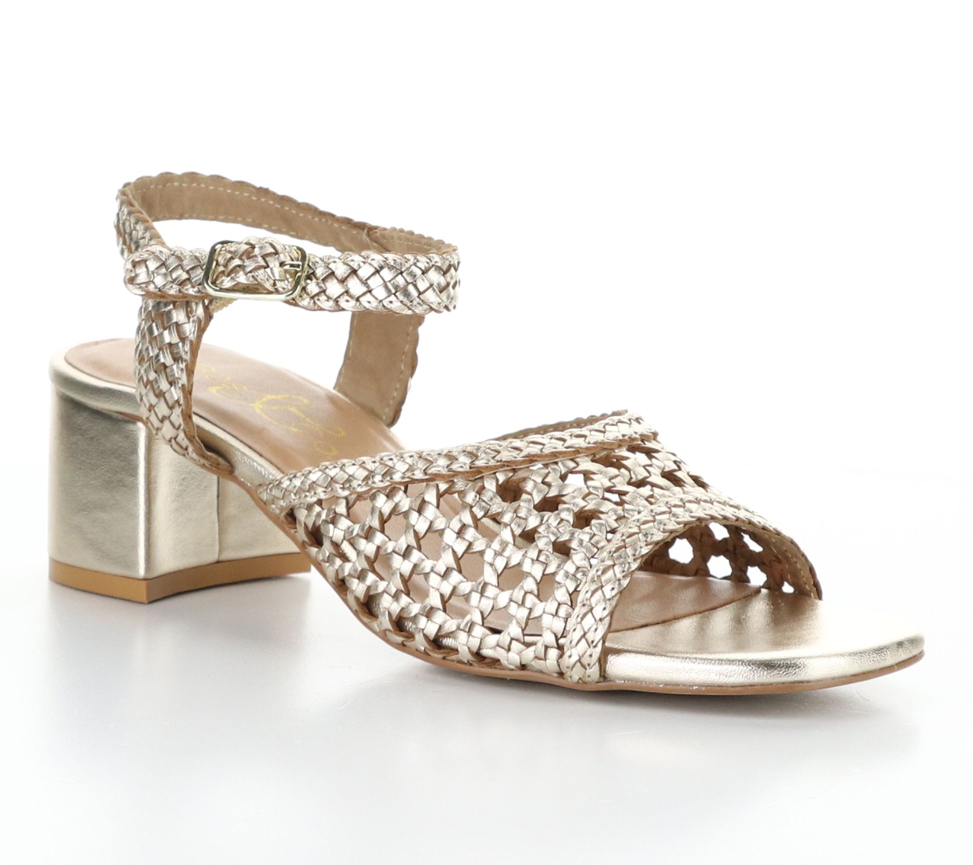 Bos. & Co. Woven Leather Buckle  Sandals  - Wendi