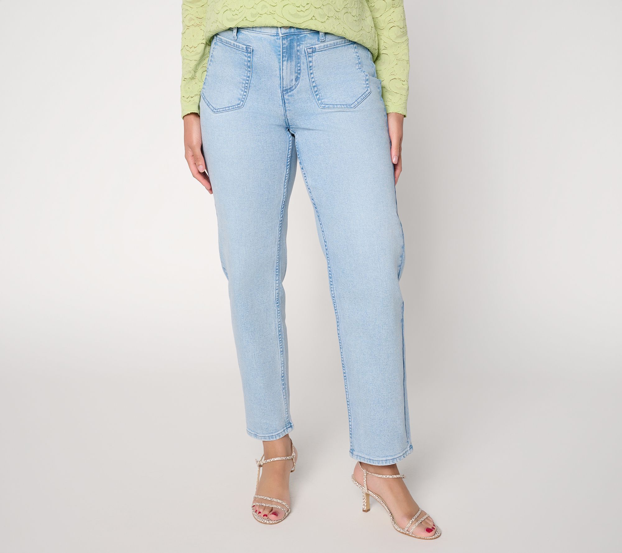 "As Is" LOGO by Lori Goldstein Regular Reverse Pocket Ankle Jean