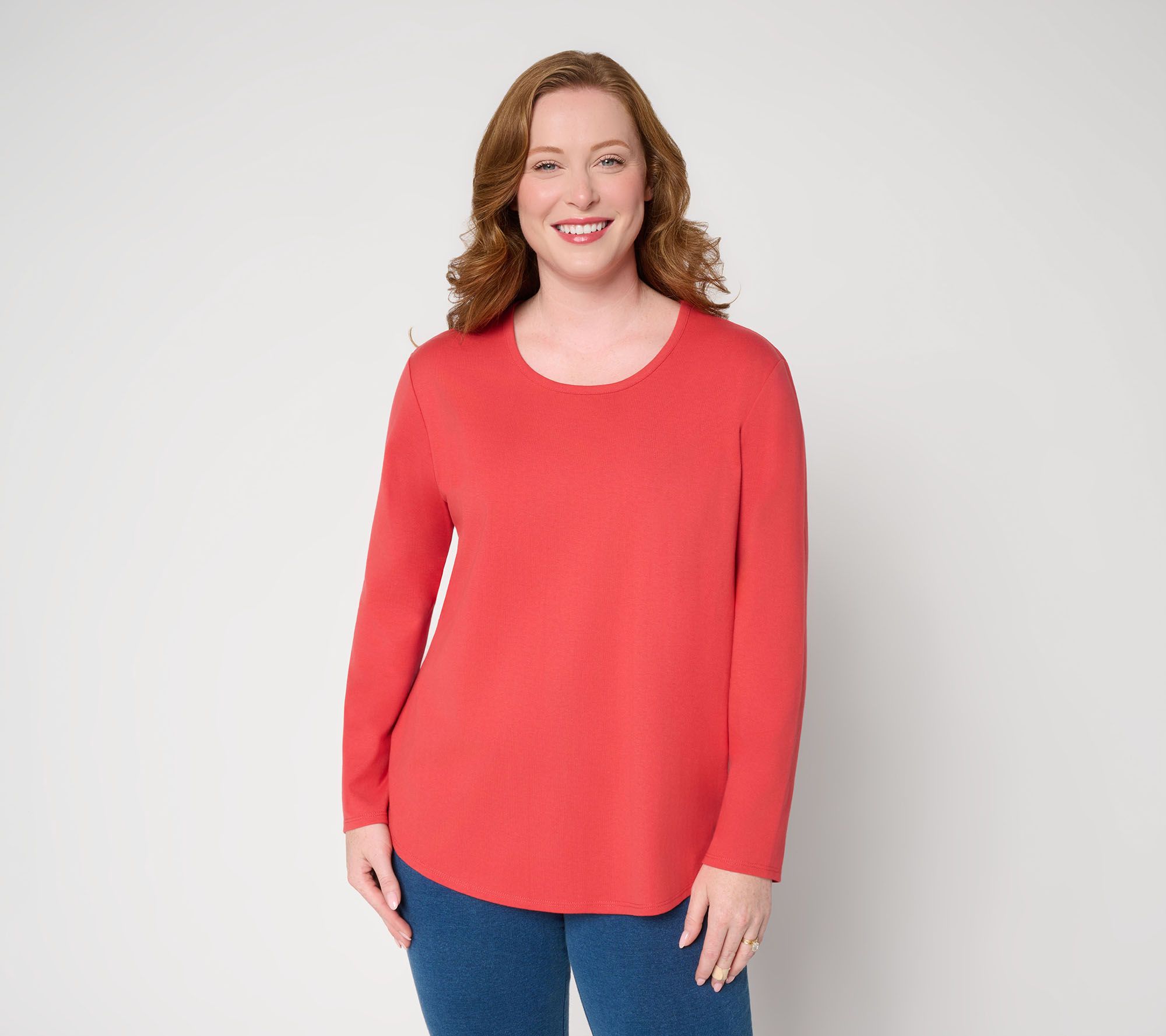 Denim & Co. Essentials Petite 100% Cotton Oversized Tunic