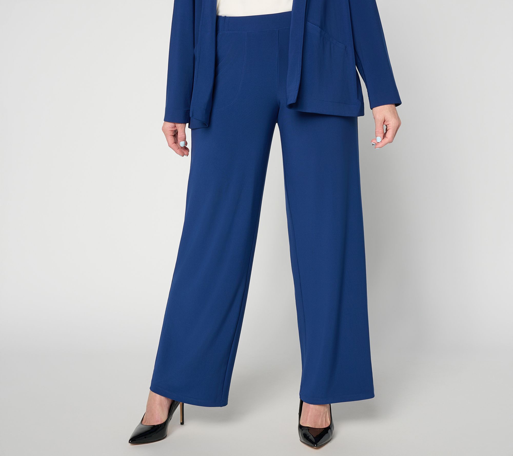  Women with Control Petite La Roma Jersey Wide Leg Icon Pant