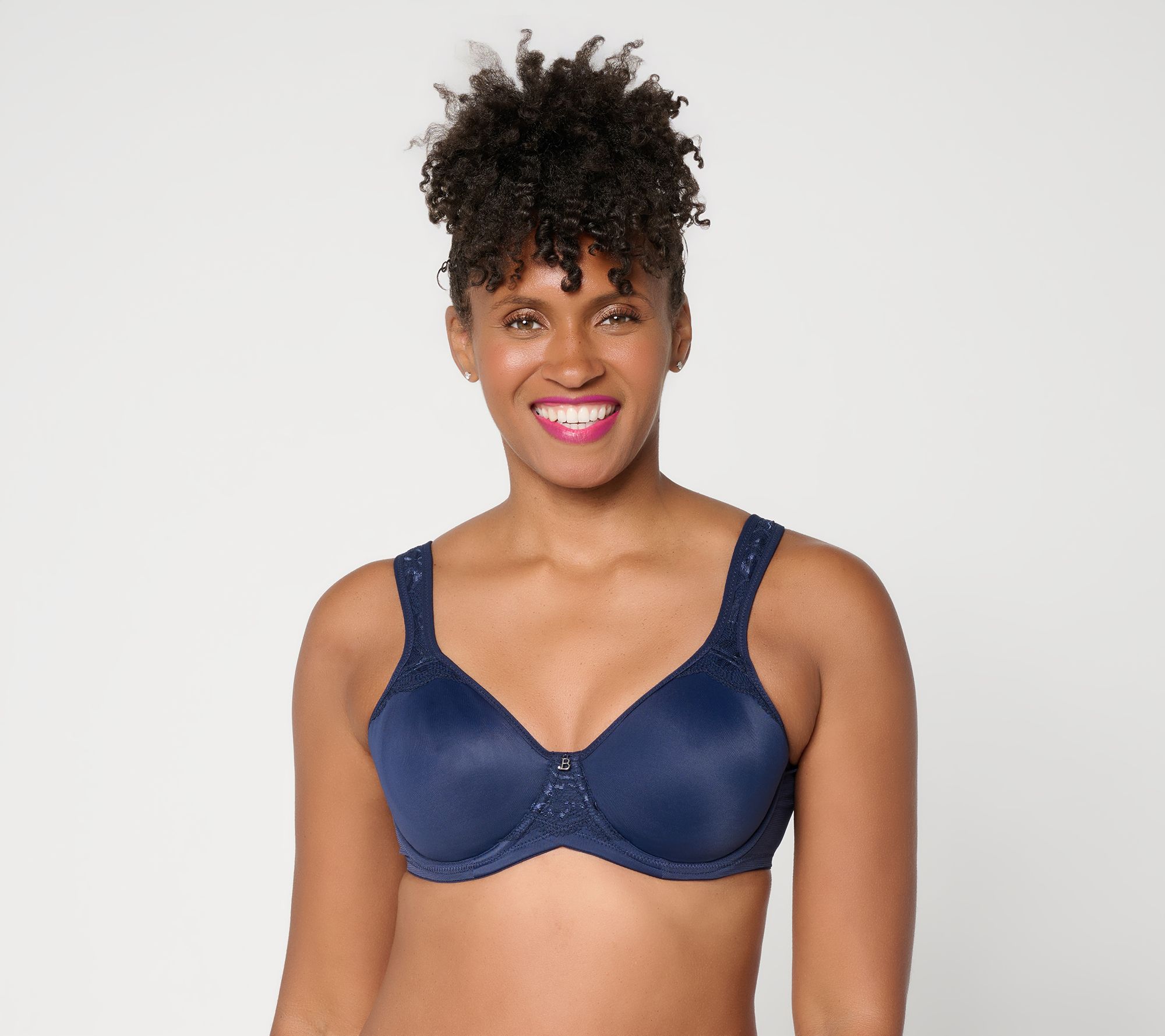 "As Is" Breezies Natural Curves Lace Trim Underwire Bra