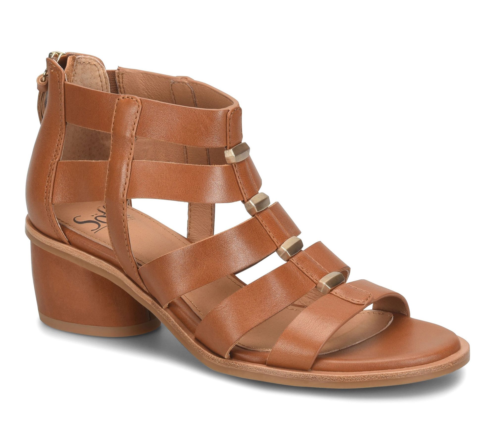 Sofft Heeled Leather Gladiator Sandal - Coco