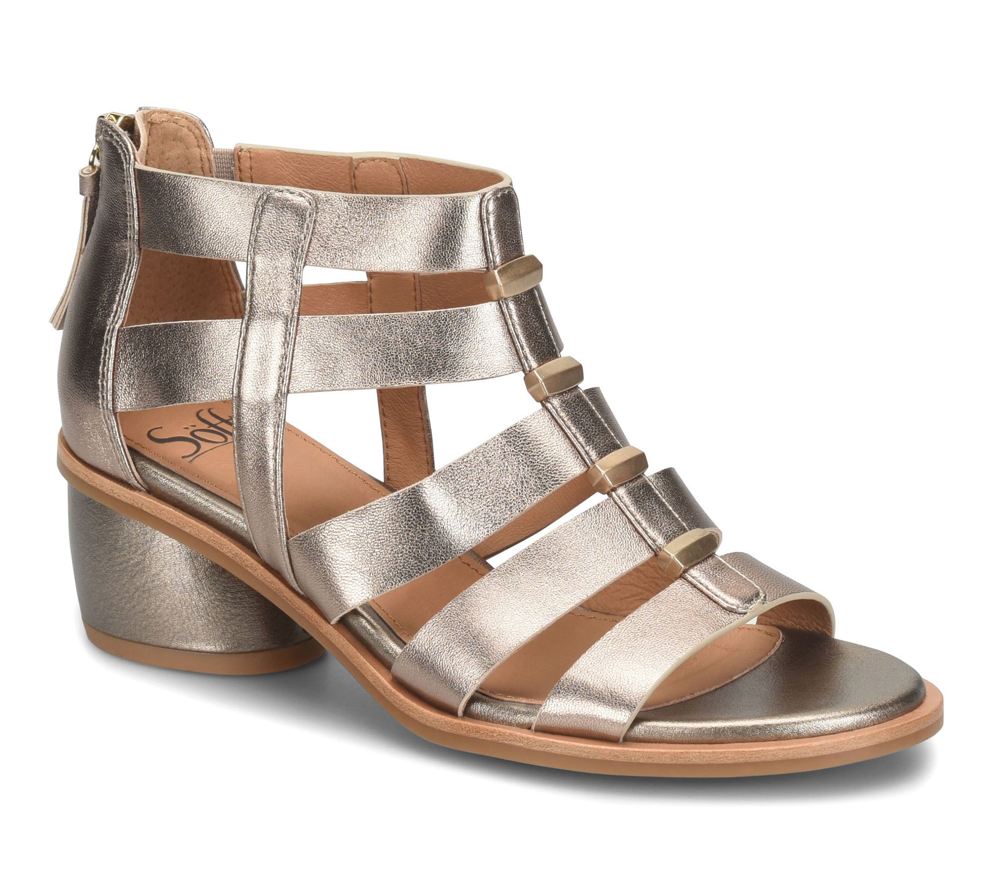 Sofft Heeled Leather Gladiator Sandal - Coco