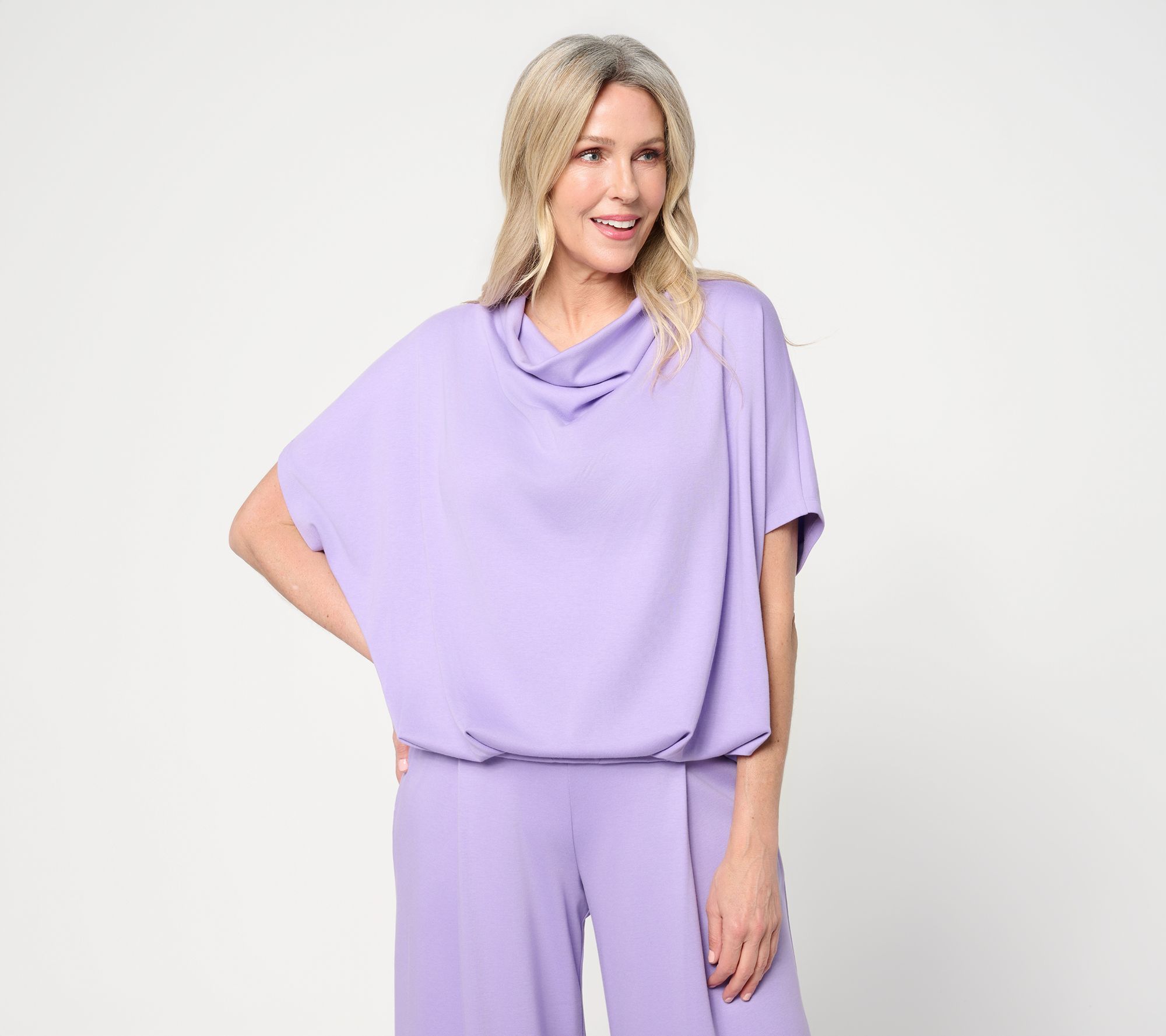 "As Is" Martha Stewart Signature Essentials Cowl -Neck Top