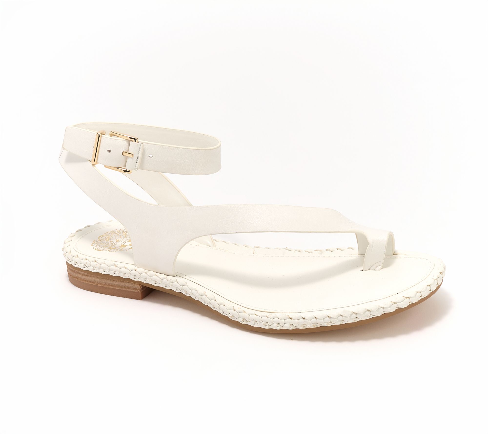 "As Is" Vince Camuto Leather Adjustable Toe Loop Sandal - Libahs