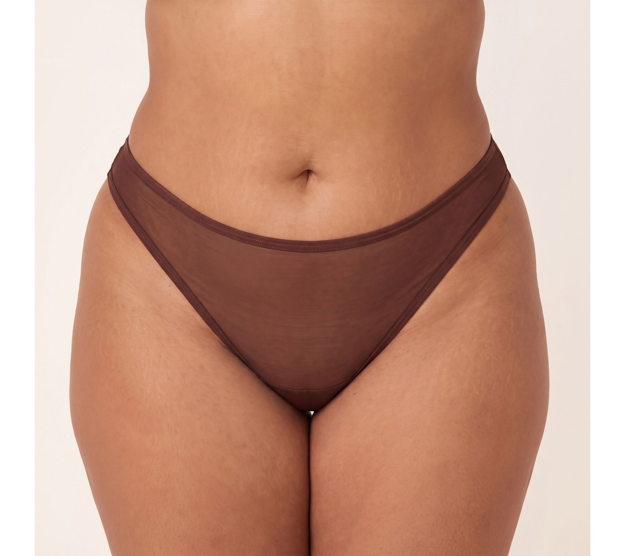 Wherewithal Mesh Thong: 100% Cotton Gusset