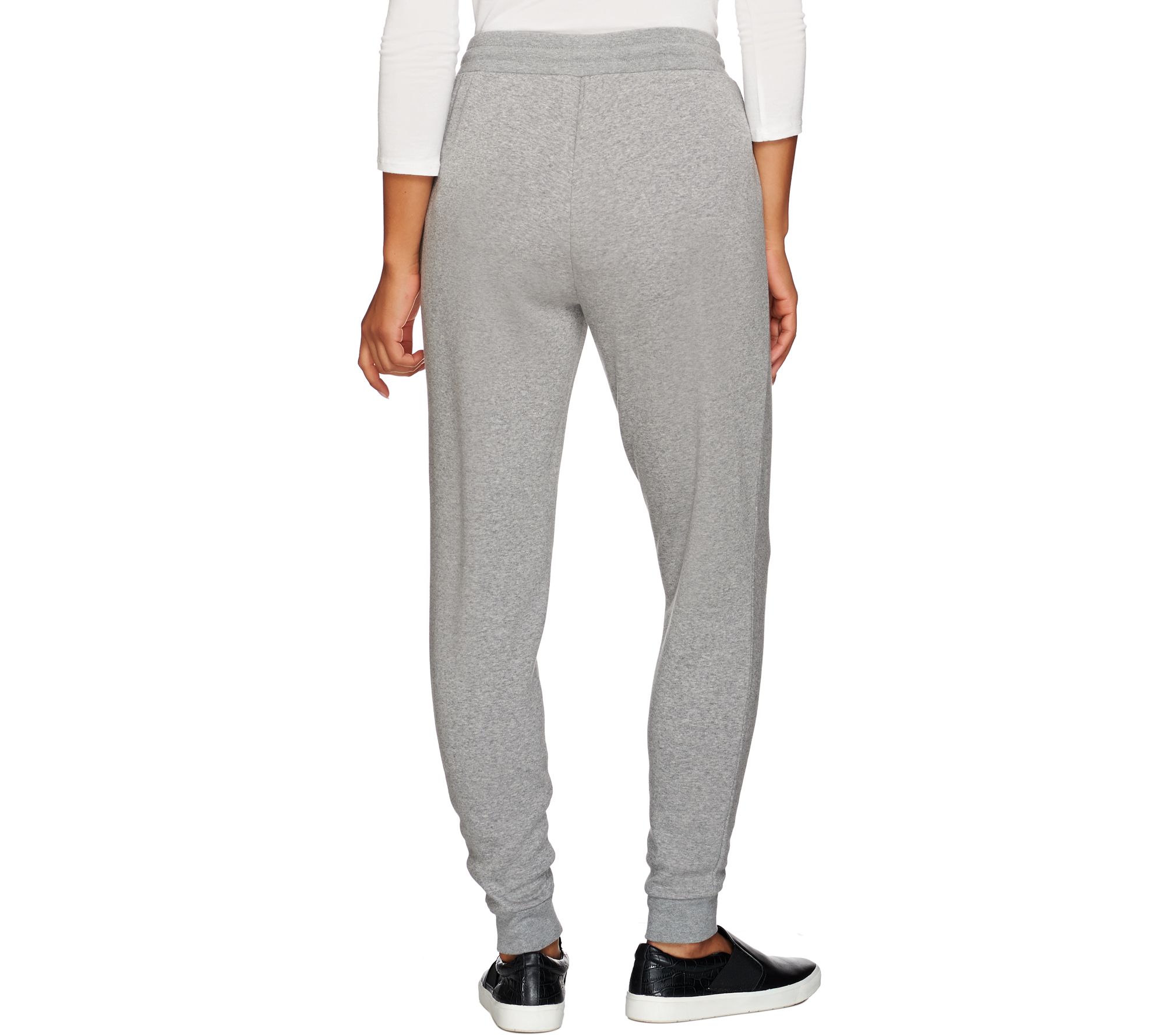 Isaac Mizrahi Live! SOHO Plushed Back Jersey Knit Jogger Pants - QVC.com