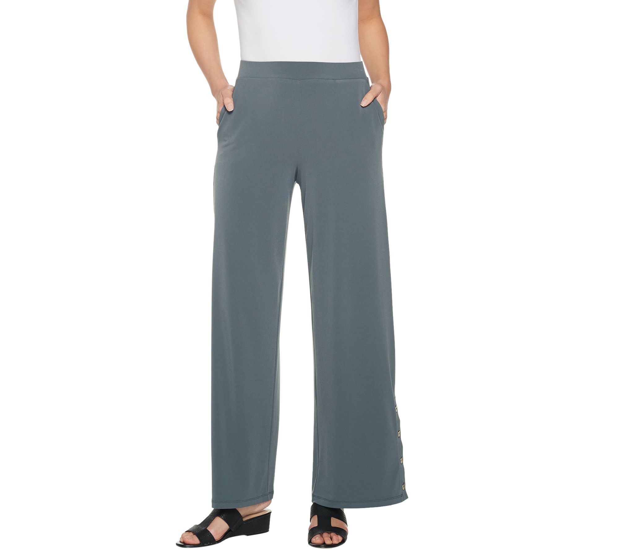 Every Day by Susan Graver Liquid Knit Wide-Leg Pants - QVC.com