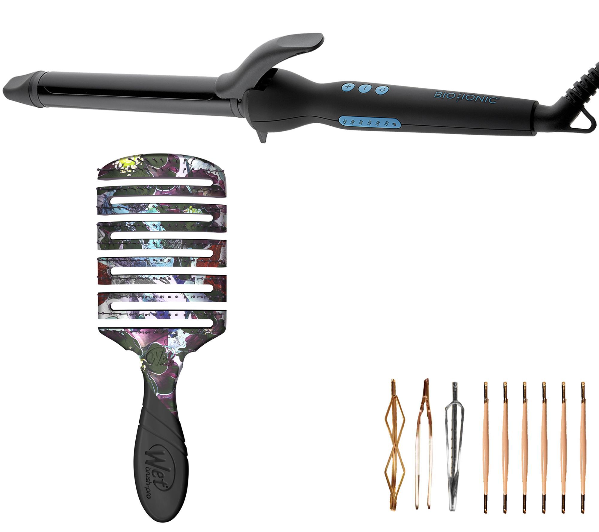 Bio Ionic Long Barrel Pro Curling Iron with Gift Bundle