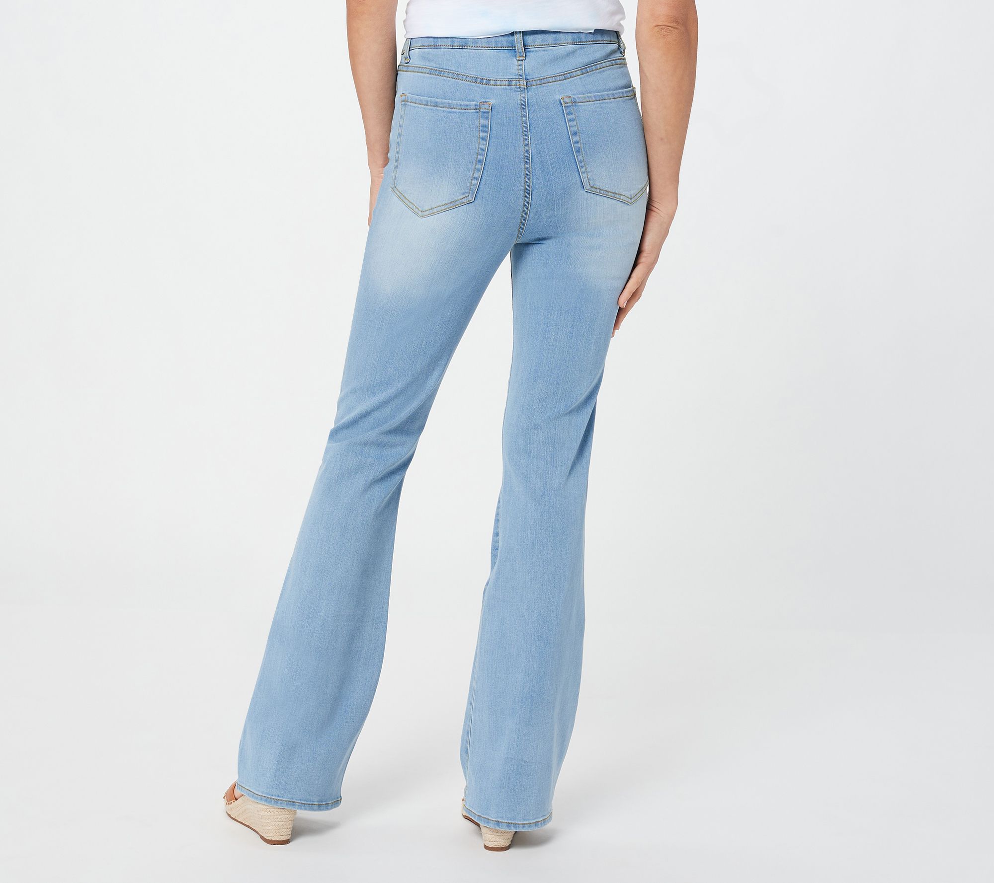 All Worthy Hunter McGrady Flared Leg Jeans - QVC.com