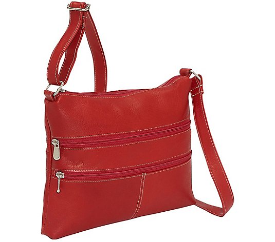 Le Donne Leather Two Zip Crossbody Bag