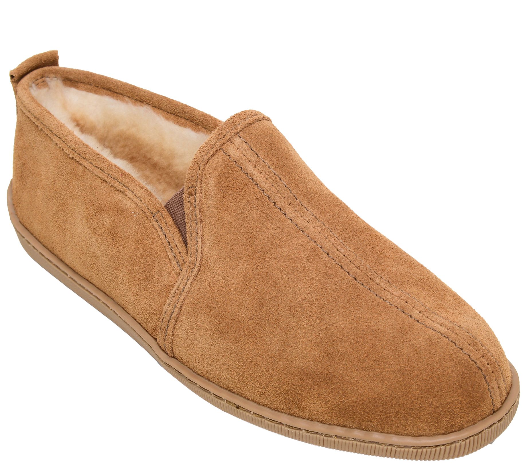 Minnetonka Men's Twin Gore Tan Sheepskin Moccasins